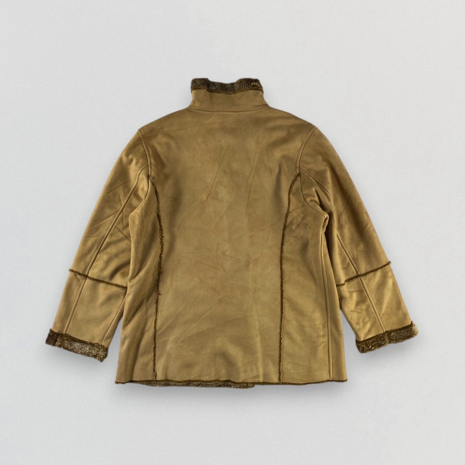 Japanese Brand Faux Suede Jacket Size S Brown Sherpa Lined Button Up Pocket Size US S / EU 44-46 / 1 - 3 Thumbnail