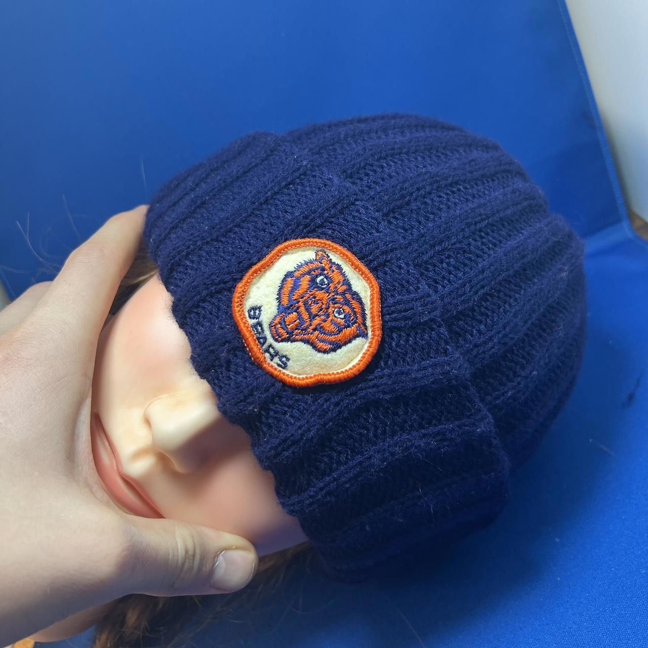 Designer Vintage Chicago Bears Knit Beanie Hat Size ONE SIZE - 3 Thumbnail