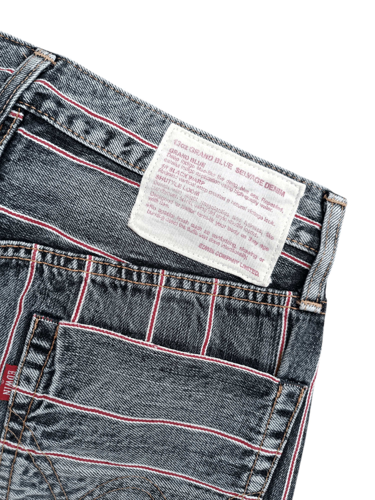 Edwin × Vintage Vintage Rare 🔥 FLARED Edwin 13oz Grand Blue Selvedge Denim Size US 30 / EU 46 - 9 Thumbnail