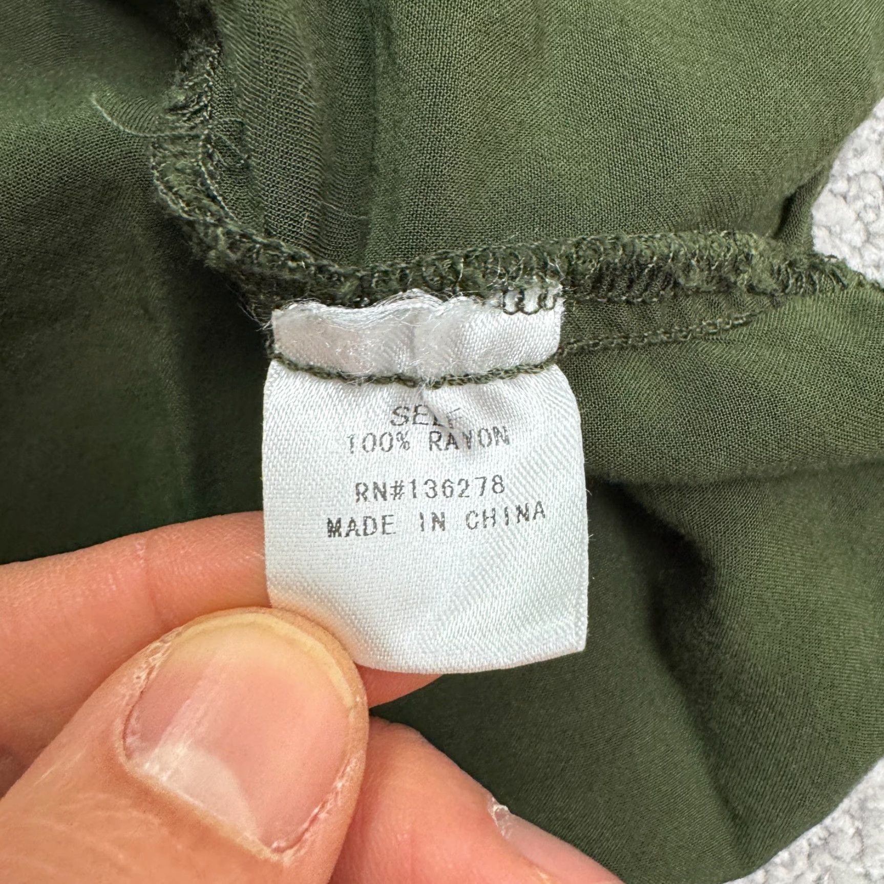Vintage VINTAGE Bioworld Grawstring Mini Dress Womens S Army Green Sleeveless V-Neck Pockets Size S / US 4 / IT 40 - 6 Thumbnail