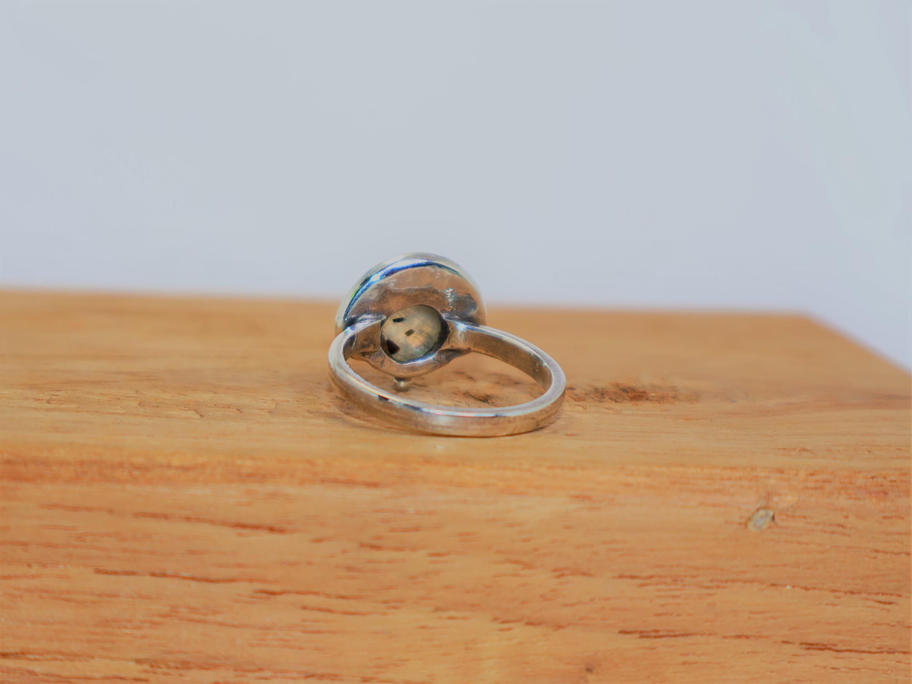 Handmade Moonstone Ring, Handmade Ring, 925 Sterling Silver Ring, Size ONE SIZE - 6 Thumbnail