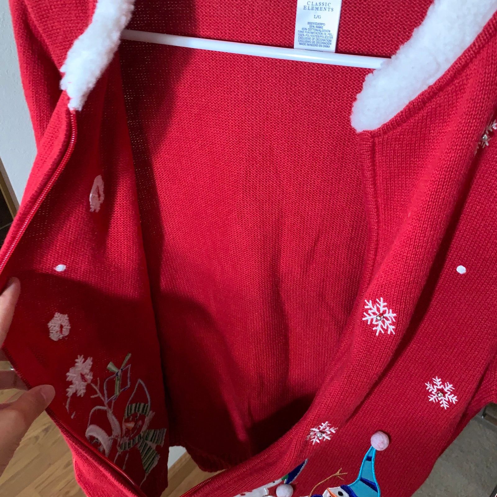 Other Women's Snowman Christmas Ugly Sweater / Jacket Size L Size L / US 10 / IT 46 - 4 Thumbnail