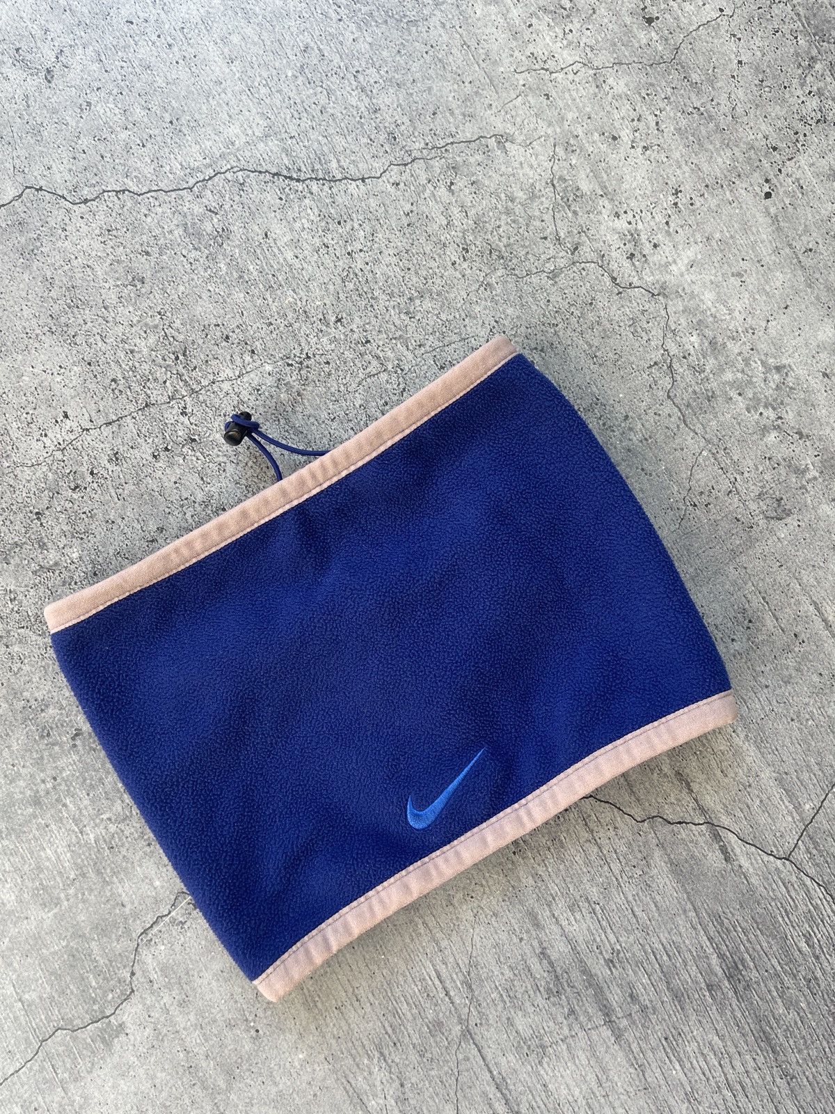 Nike × Vintage Nike Drill Fleece Snood Ninja Mask Black / Drey Y2K Size ONE SIZE - 3 Thumbnail