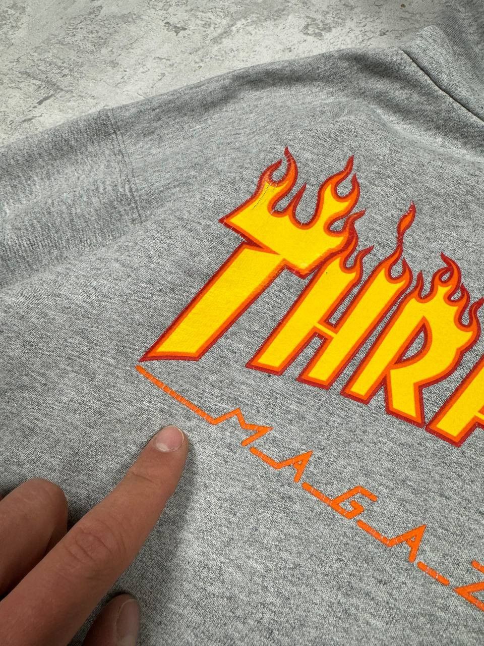 Thrasher Vintage Gray Thrasher Hoodie Big Logo Size S Size US S / EU 44-46 / 1 - 12 Thumbnail