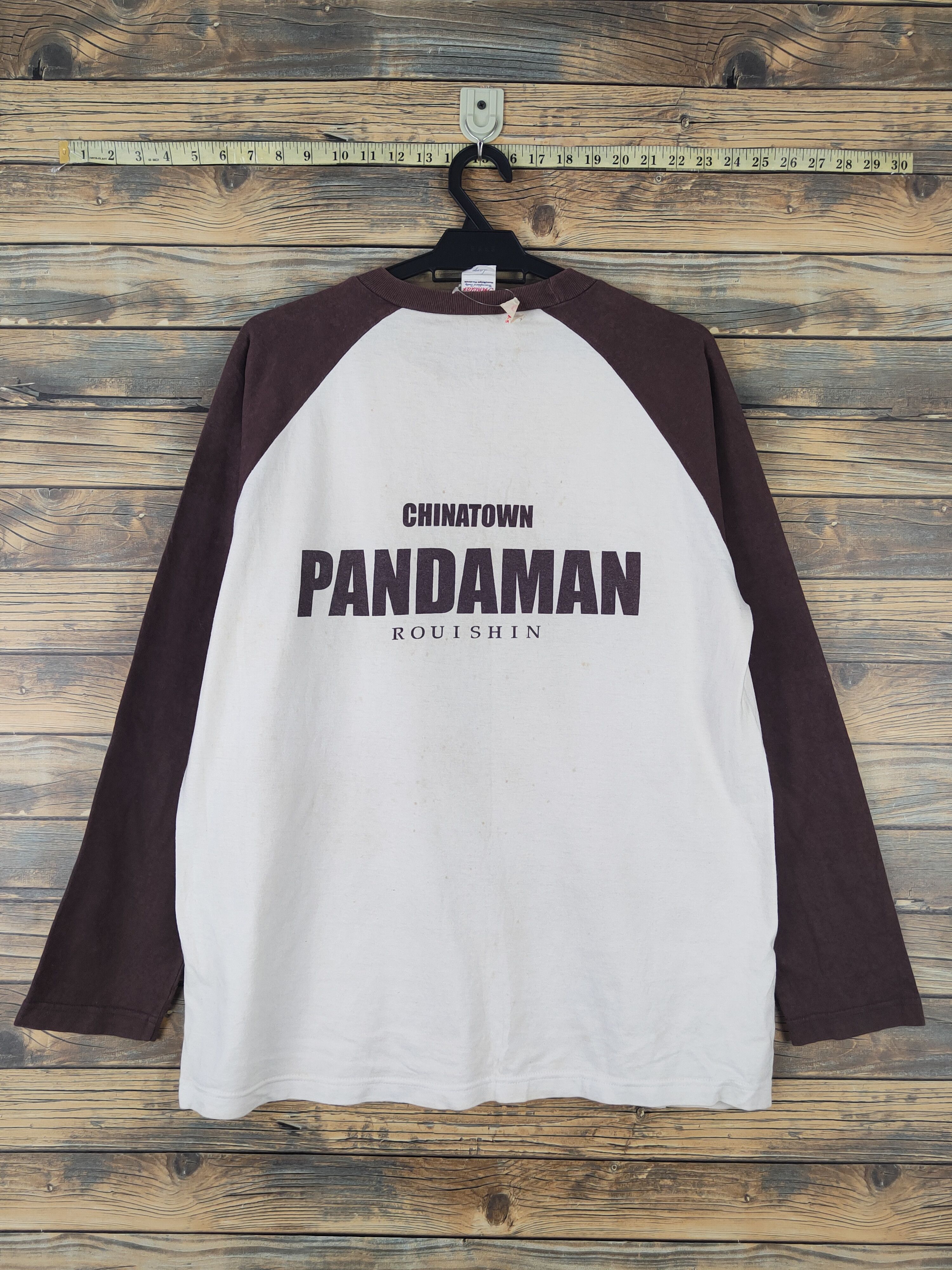 Japanese Brand DL Pandaman White Brown Long Sleeve T-shirts #645 Size US L / EU 52-54 / 3 - 8 Thumbnail