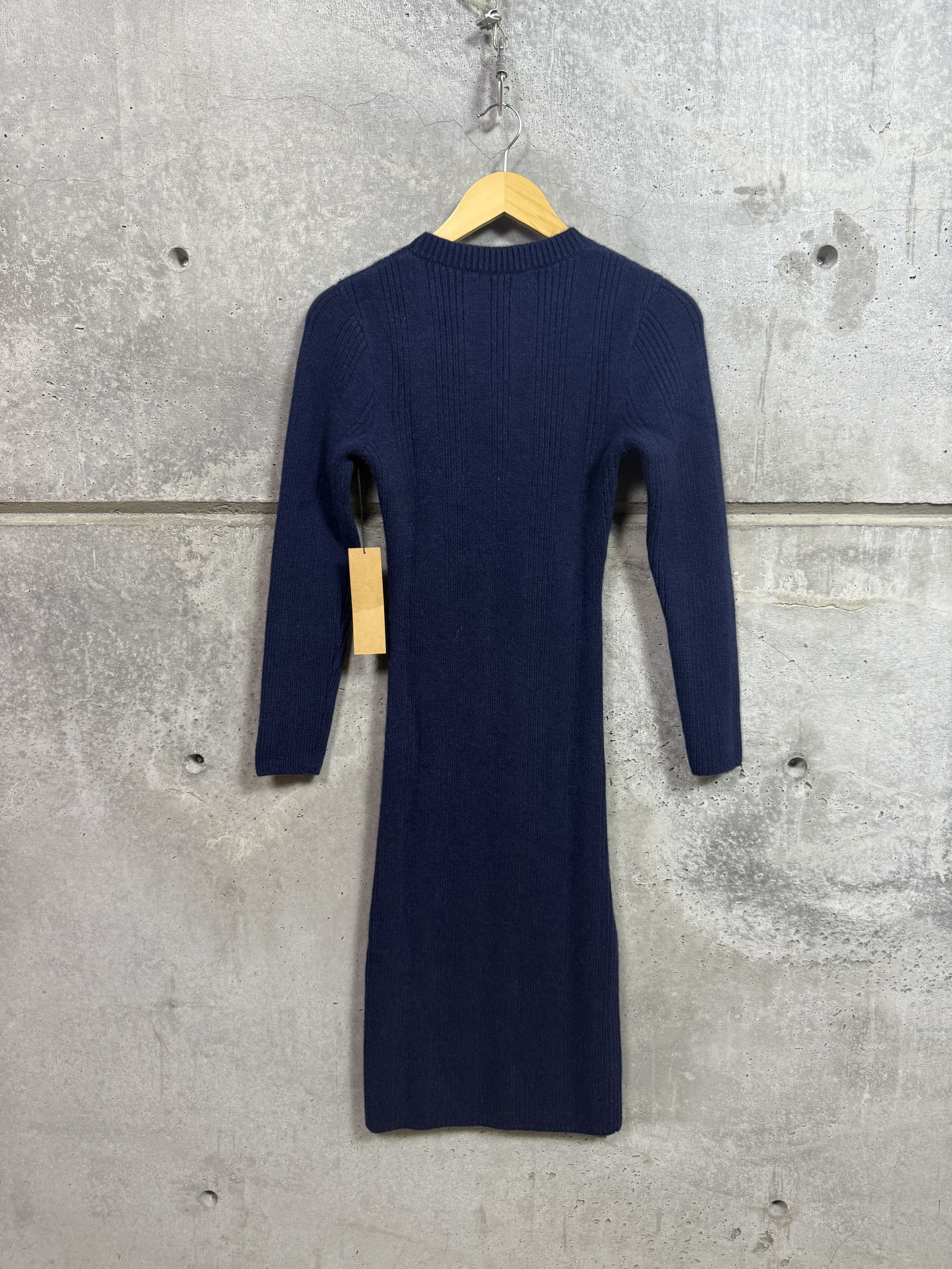 The Elder Statesman $1795 The Elder Statesman Cashmere Block Rib Dress Size XS / US 0-2 / IT 36-38 - 6 Thumbnail