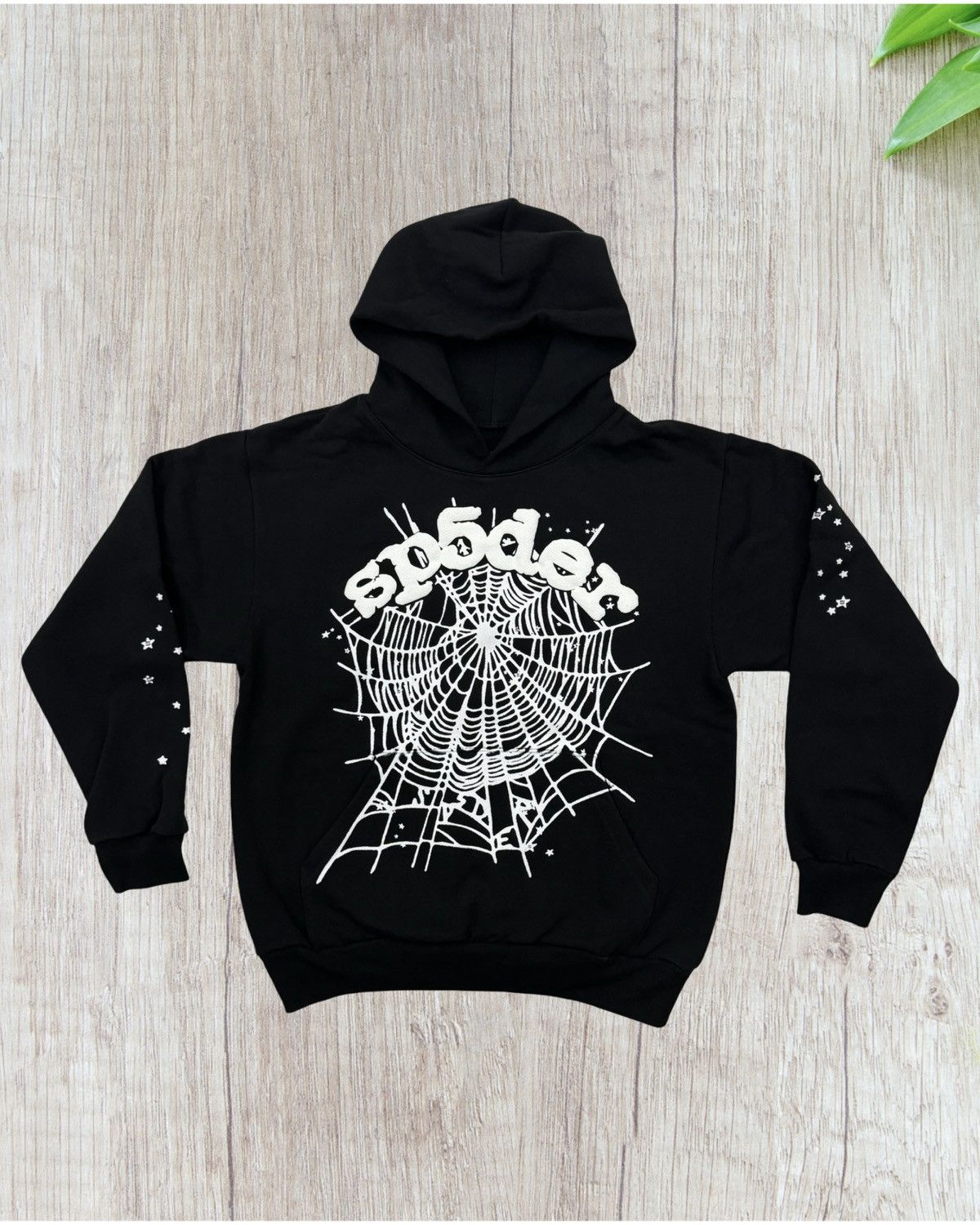 Pre-owned Spider Sp5der Black Og Web Hoodie Size S