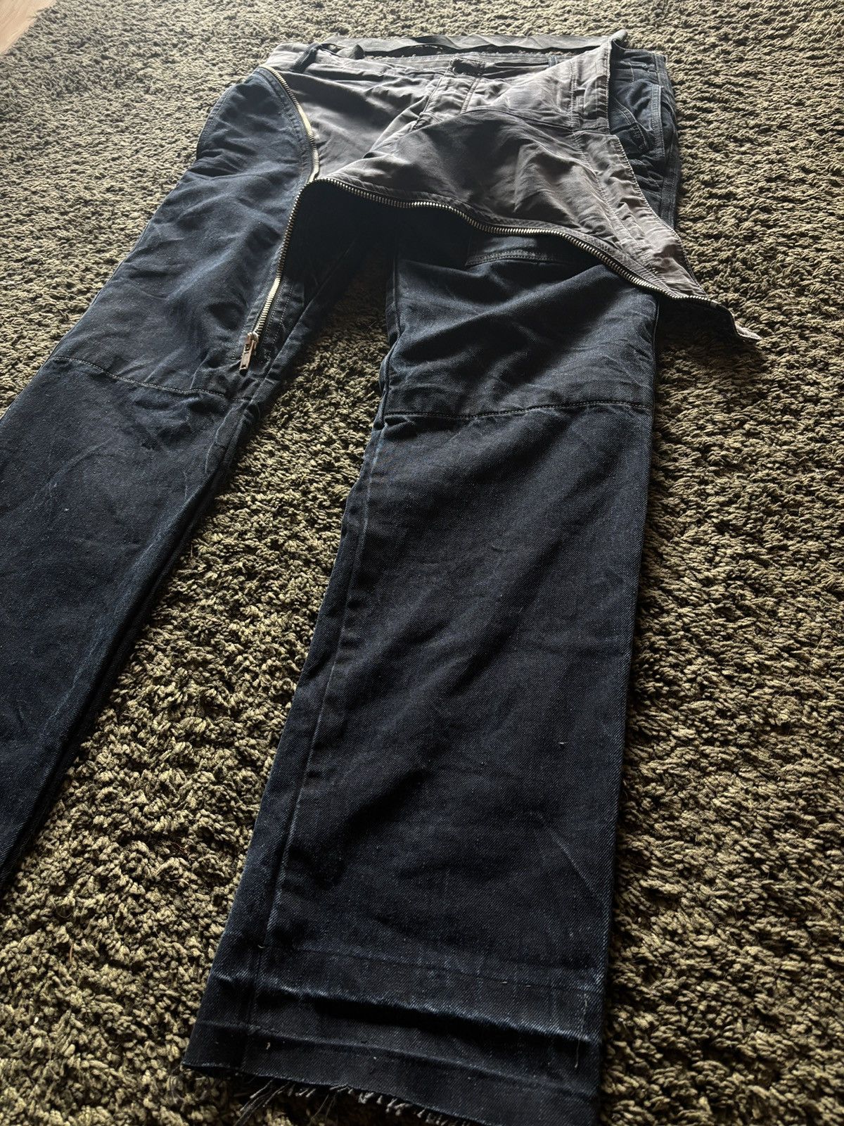 Rick Owens Drkshdw AW07 Rick Owens Drkshdw Air Cut Double Layers Size US 34 / EU 50 - 3 Thumbnail