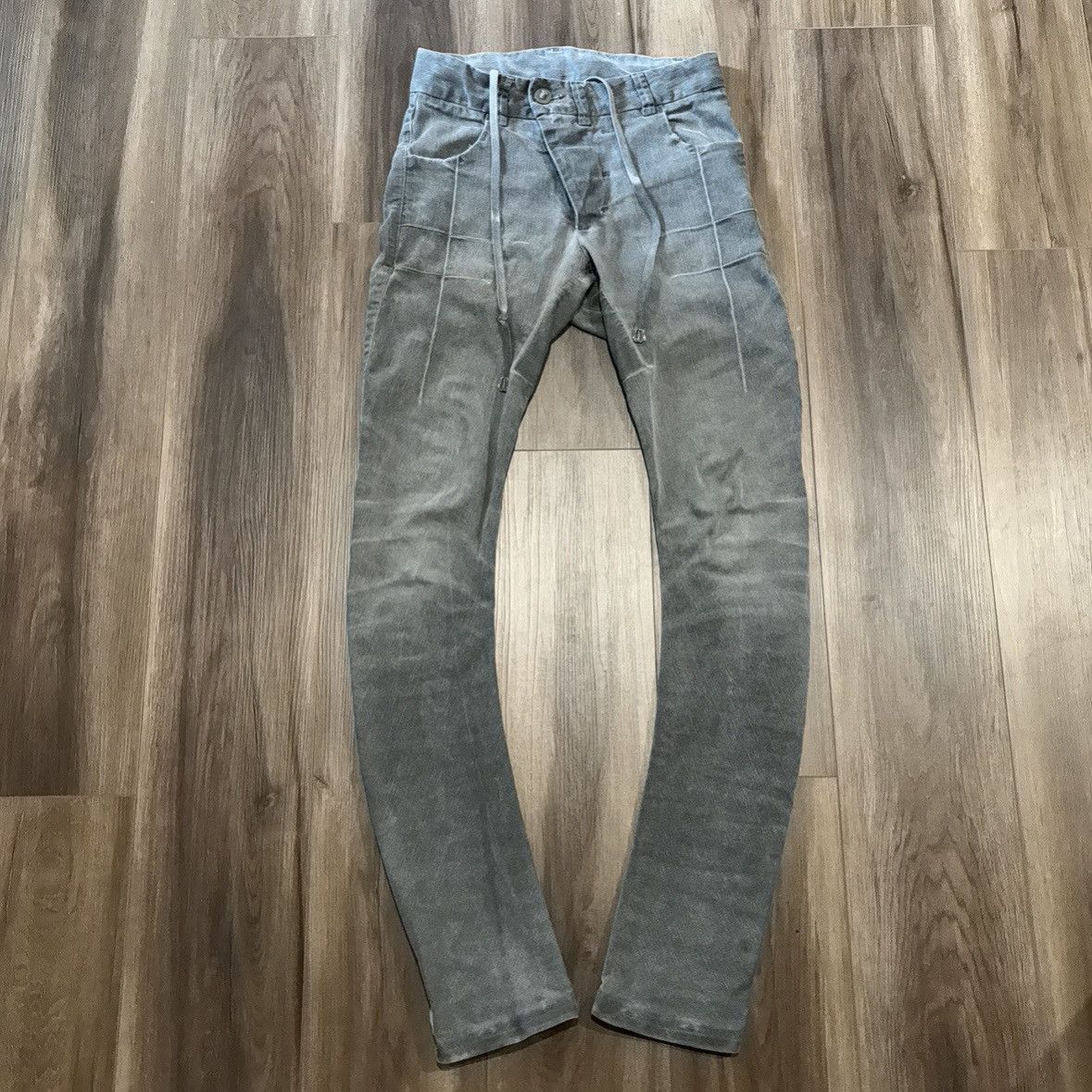 Pre-owned Boris Bidjan Saberi Aw15 Grey Gum Dyed P13 T-f In Gray