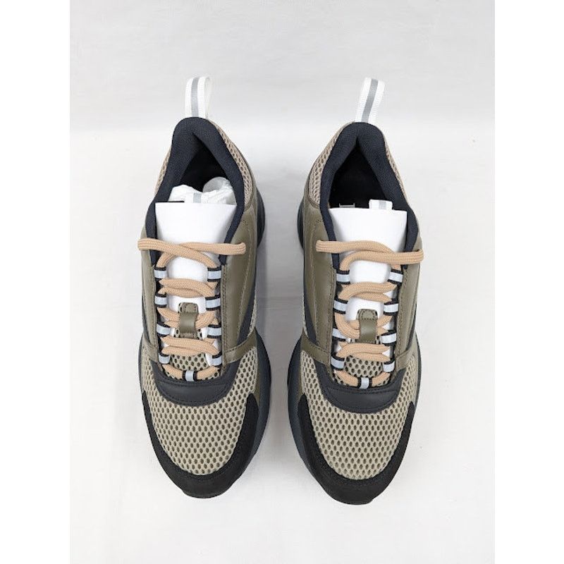 Dior o1rshd1 B22 Calfskin Mesh Sneakers in Khaki Size US 8 / EU 41 - 15 Thumbnail