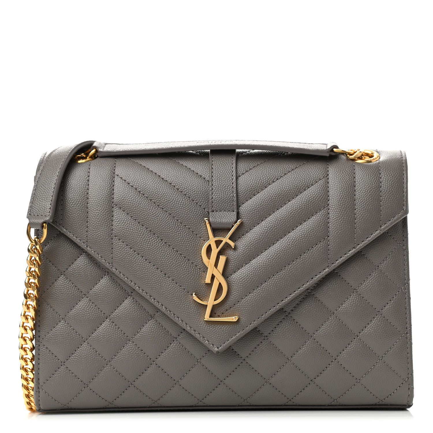 Saint Laurent Paris o1b1hav110225 Size: OS / Envelope Medium Shoulder Bag Grey Size ONE SIZE - 2 Thumbnail