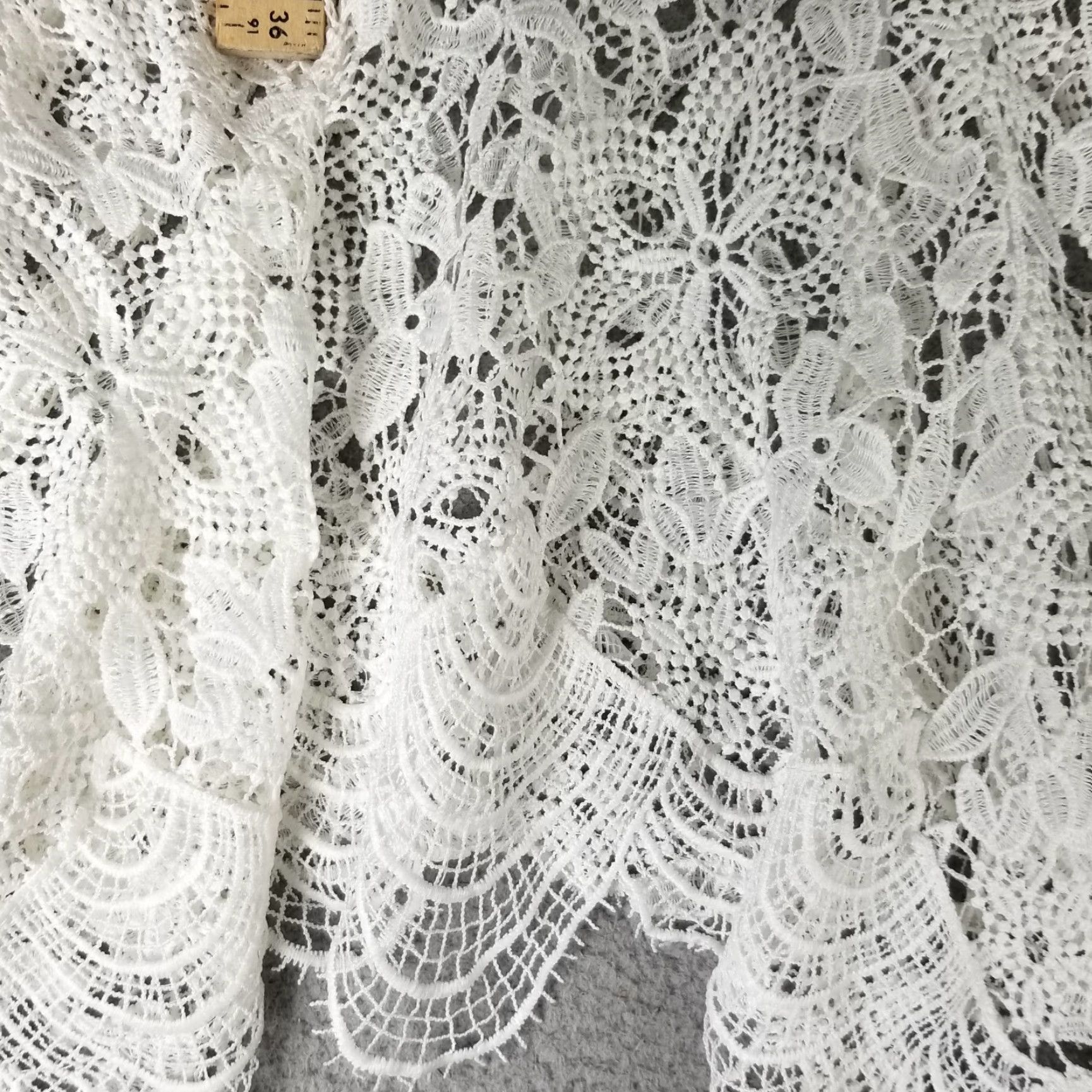 Vintage Vintage Adiva White Floral Lace Crochet Sheer Beach Cover Up Women's Size 4 Size S / US 4 / IT 40 - 3 Thumbnail