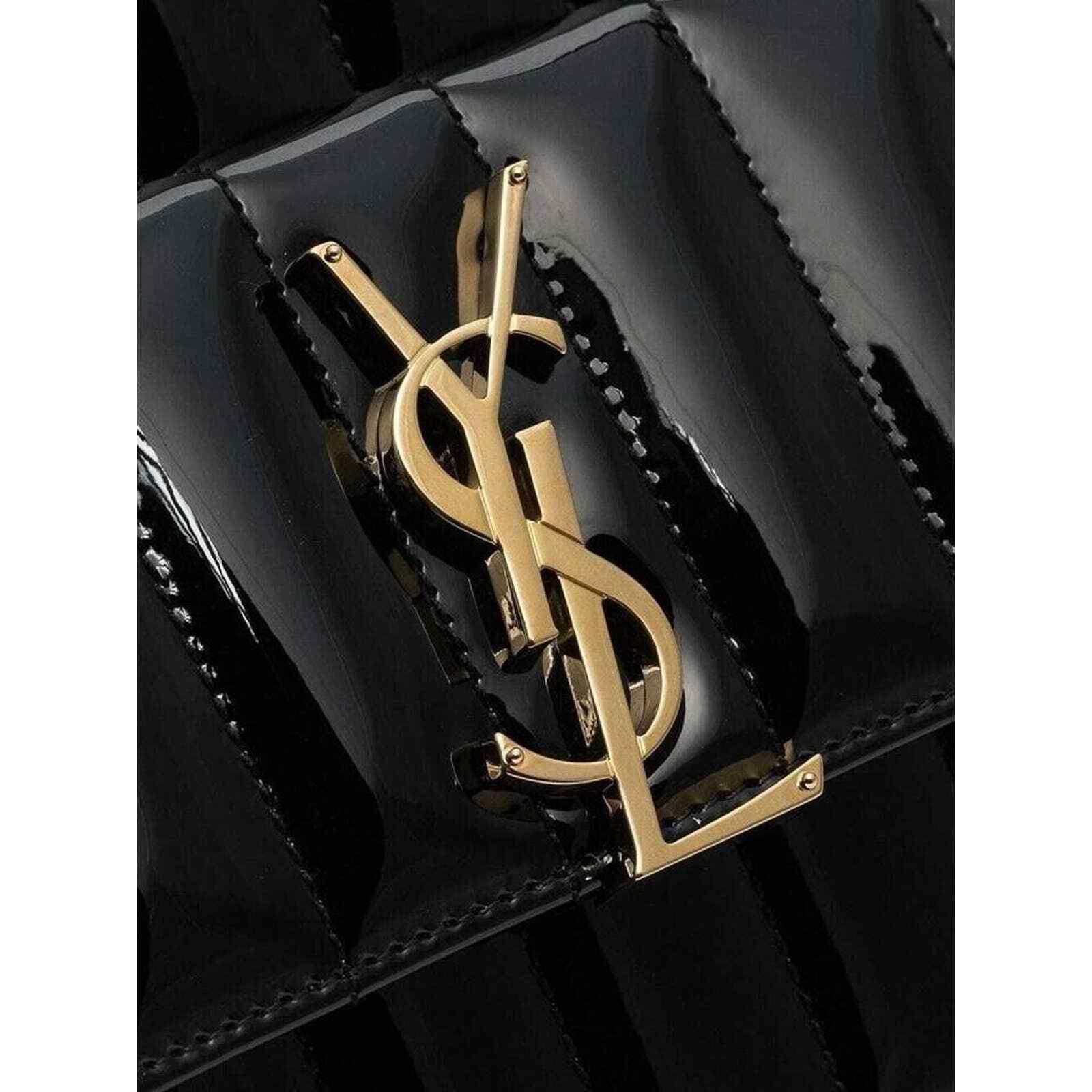 Yves Saint Laurent Saint Laurent Patent Leather Gold Crossbody Camera Bag Size ONE SIZE - 5 Thumbnail