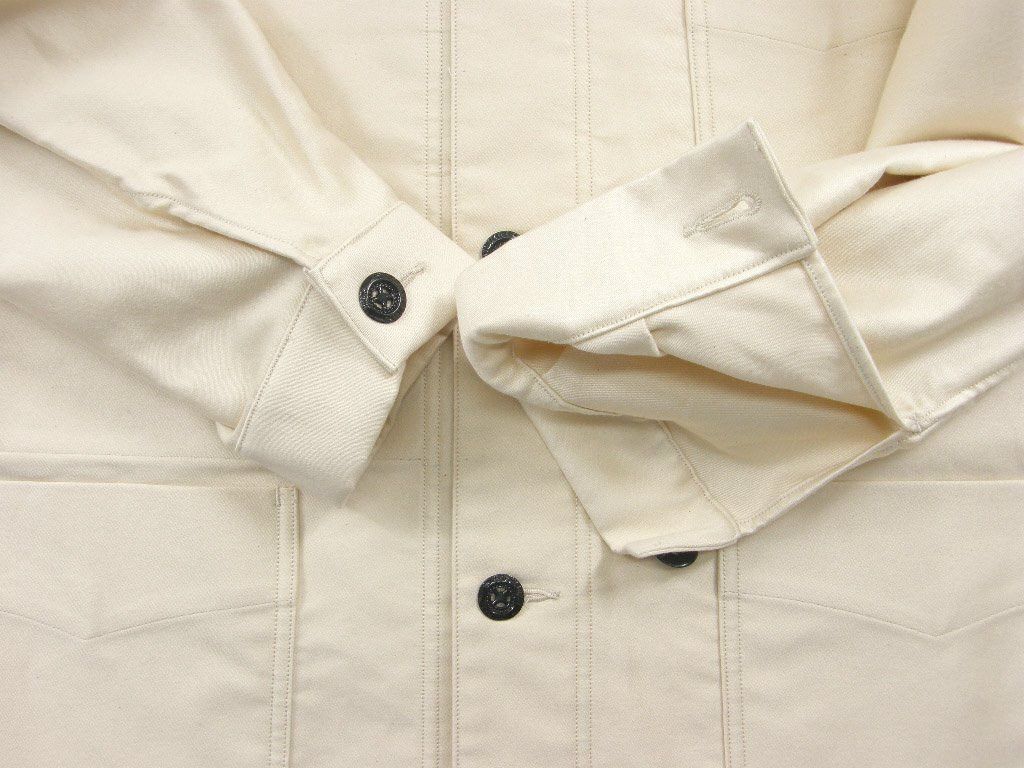 Japanese Brand Ets Matériaux French Moleskin Ivory Chore coat work jacket Size US L / EU 52-54 / 3 - 7 Thumbnail