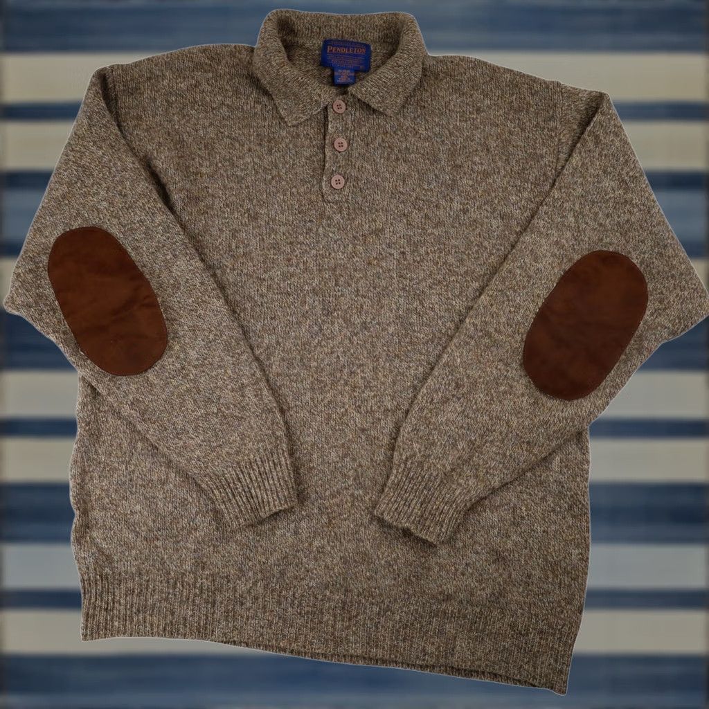 Pendleton Pendleton %100 Shetland Wool Knit Sweater Pullover Mens Beige M Size US M / EU 48-50 / 2 - 1 Thumbnail