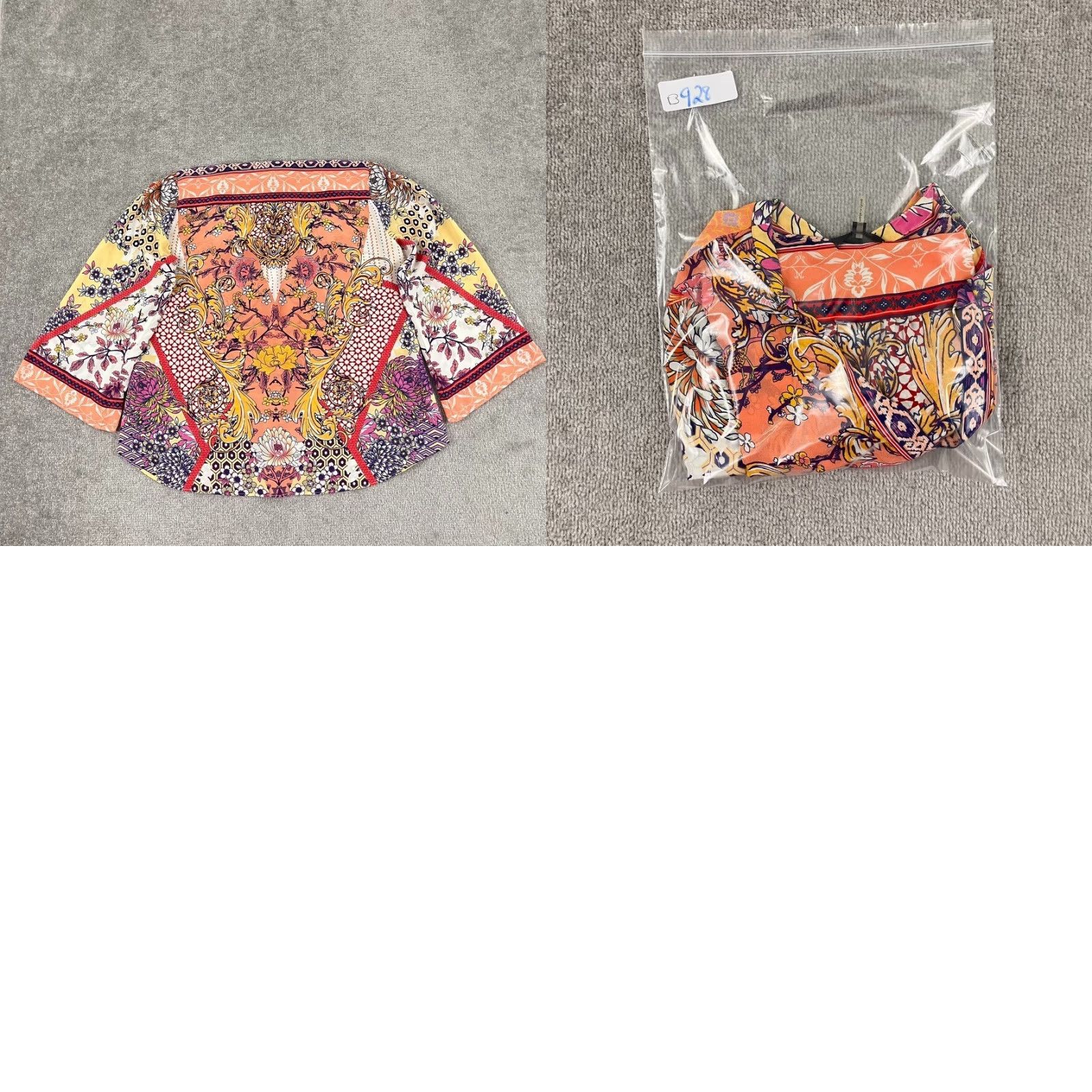Vintage Hale Bob Women's Blouse Large Silk Chiffon Sheer Abstract Art Floral Casual Office Wear Size L / US 10 / IT 46 - 8 Thumbnail