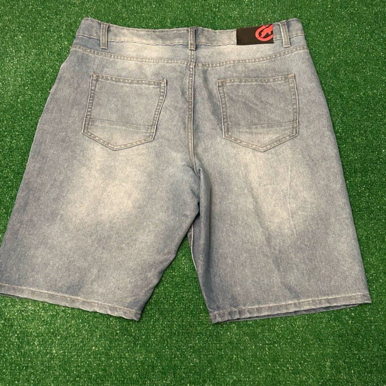 Ecko Unltd. VINTAGE Ecko Unltd Baggy Hip Hop Skater Grunge Jeans Shorts Mens 38 Jorts Blue 1990s JNCO Southpole Pockets Regular Size US 38 / EU 54 - 2 Thumbnail