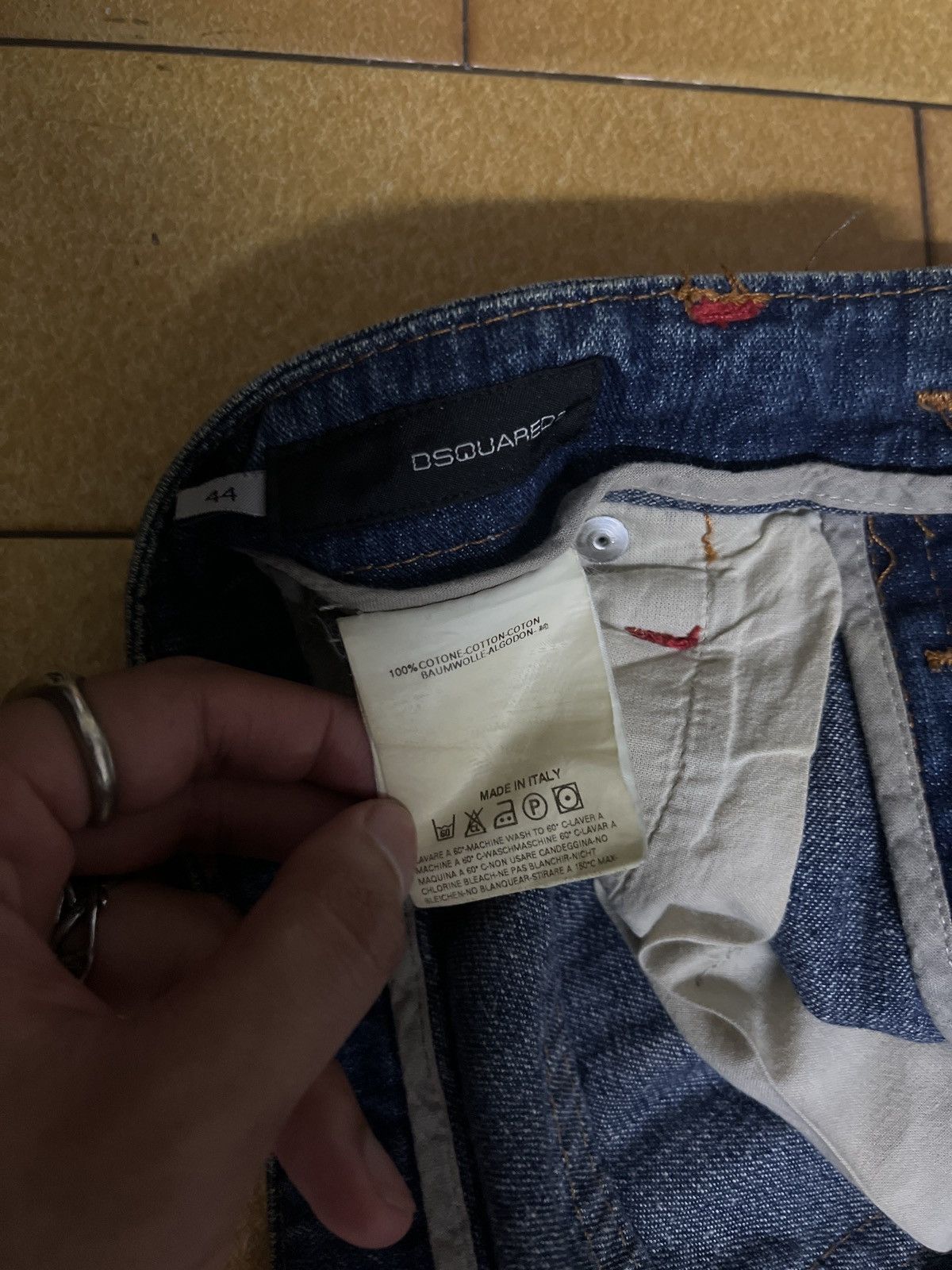 Dsquared2 Dsquared2 SS04 "Chip Chip" Patch Denim Jeans Size US 32 / EU 48 - 12 Thumbnail
