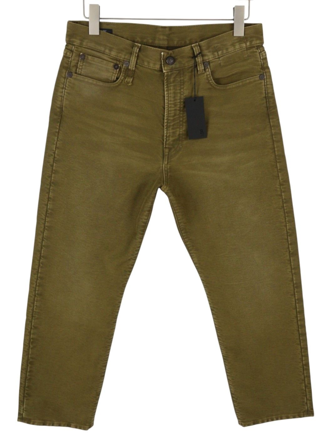 R13 BOYFRIEND 28 Olive Moleskin Zip Fly FW25 Jeans 87211 Size 28" / US 6 / IT 42 - 3 Thumbnail