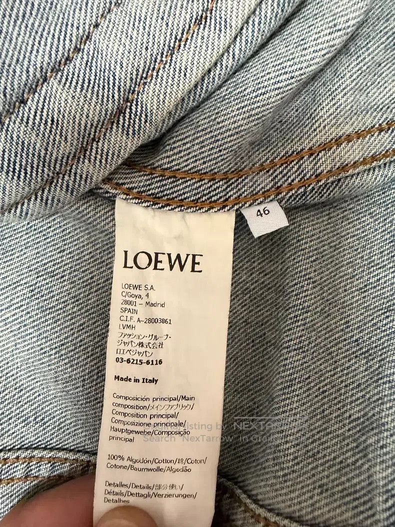 Loewe Loewe FW23 Logo Letter Embroidered Casual Denim Jacket, Me Size US S / EU 44-46 / 1 - 8 Thumbnail