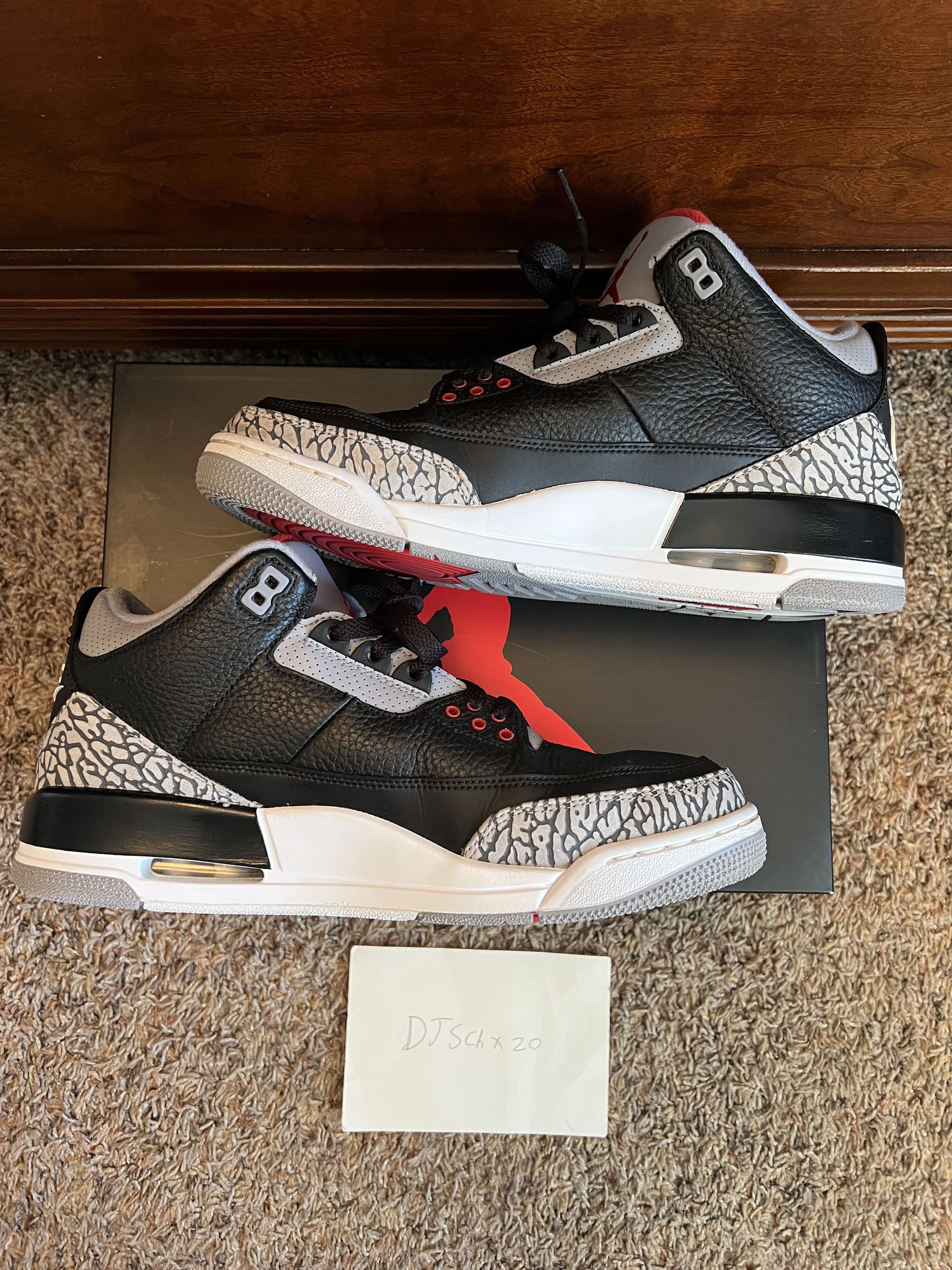 Jordan Brand Air Jordan 3 Retro "Black Cement" (2018) Size US 10.5 / EU 43-44 - 3 Thumbnail