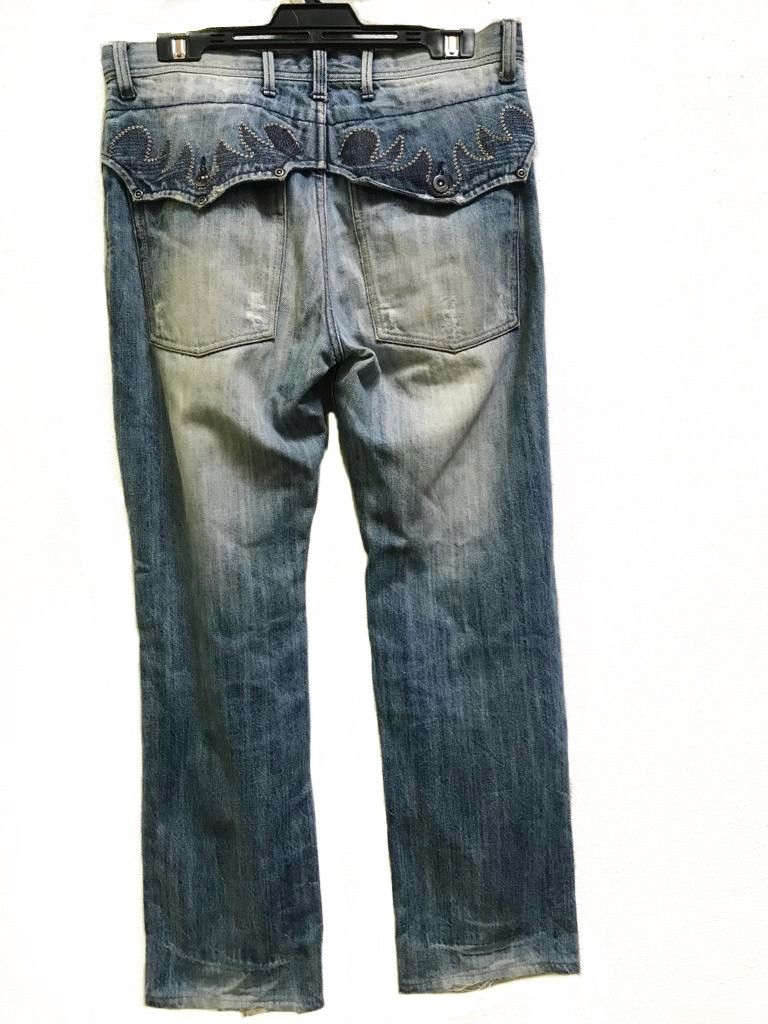 If Six Was Nine Rusty mUd Distressed Denim Pants Size US 30 / EU 46 - 2 Thumbnail