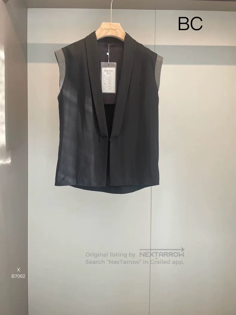 Brunello Cucinelli Brunello Cucinelli Dark Gray Beaded New Wool Vest Size S / US 4 / IT 40 - 1 Thumbnail