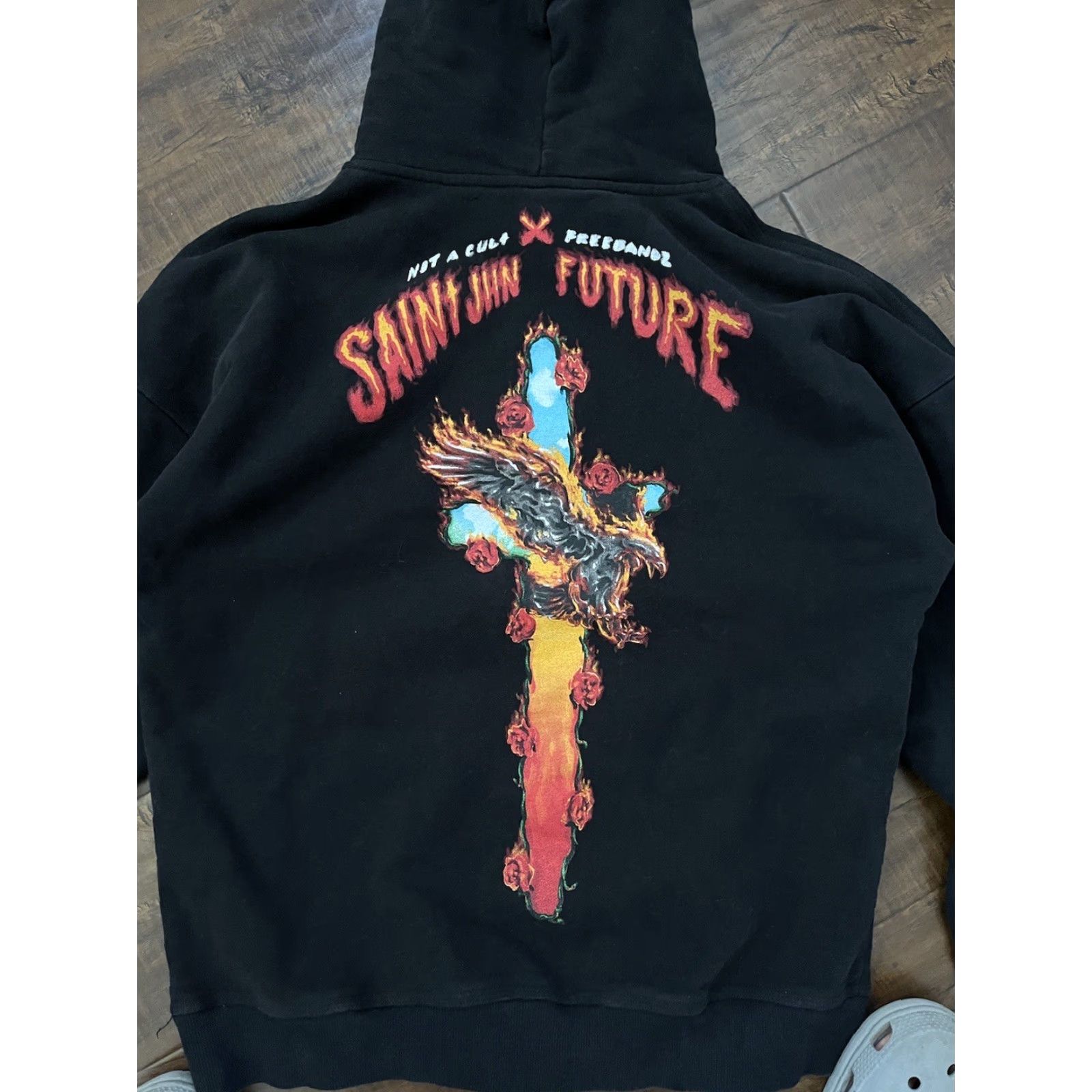 Vintage SAINT JHN x Future Roses Mens Black Hoodie Sweatshirt Merch Tour Not A Cult Rap Hoodie Sweatshirt Mens Black Roses 2020s Mens Size US M / EU 48-50 / 2 - 5 Thumbnail