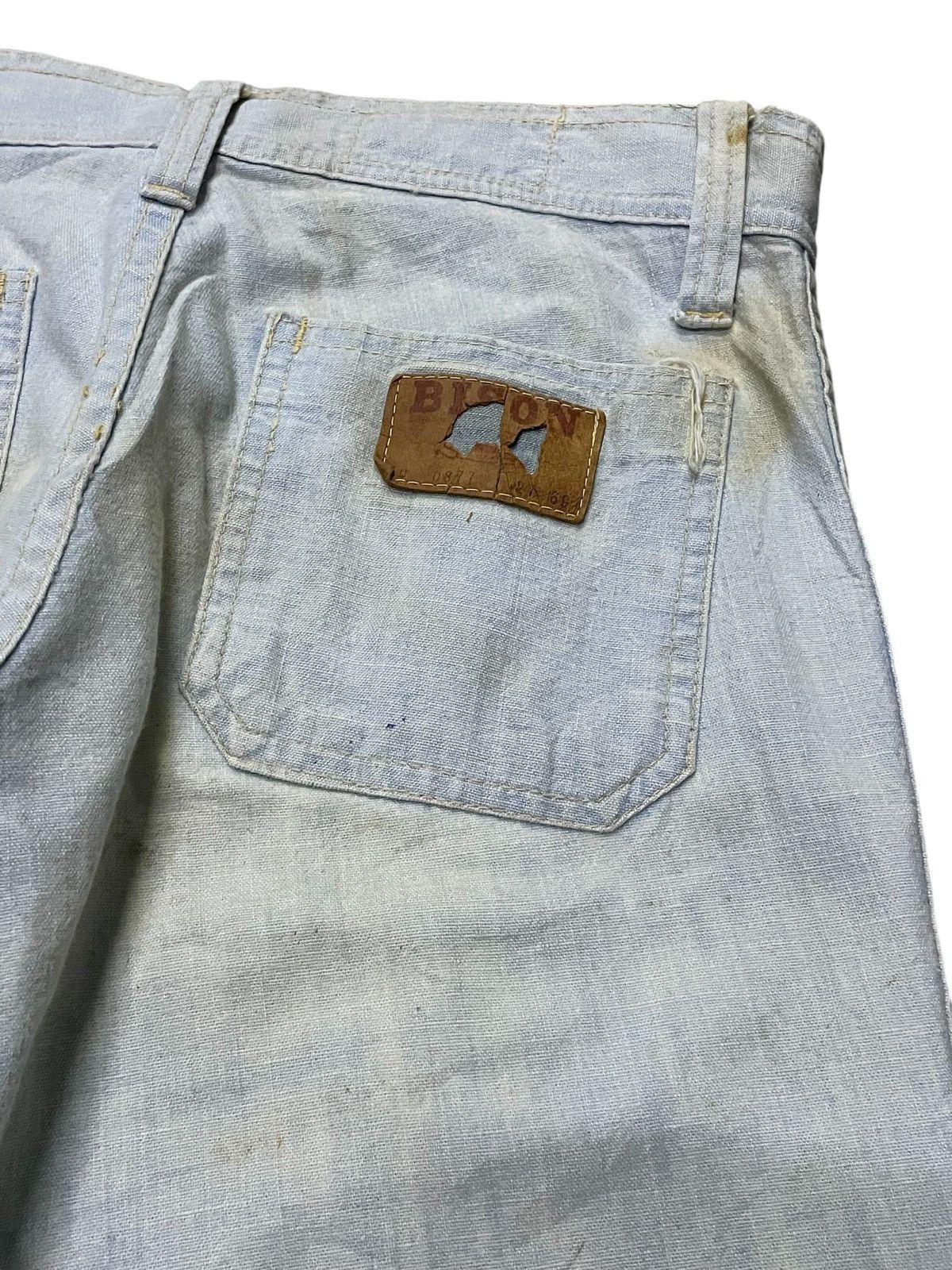 Hysteric Glamour × Japanese Brand Vintage 60s Bison Bell Bottom Denim Pants Size US 28 / EU 44 - 21 Thumbnail