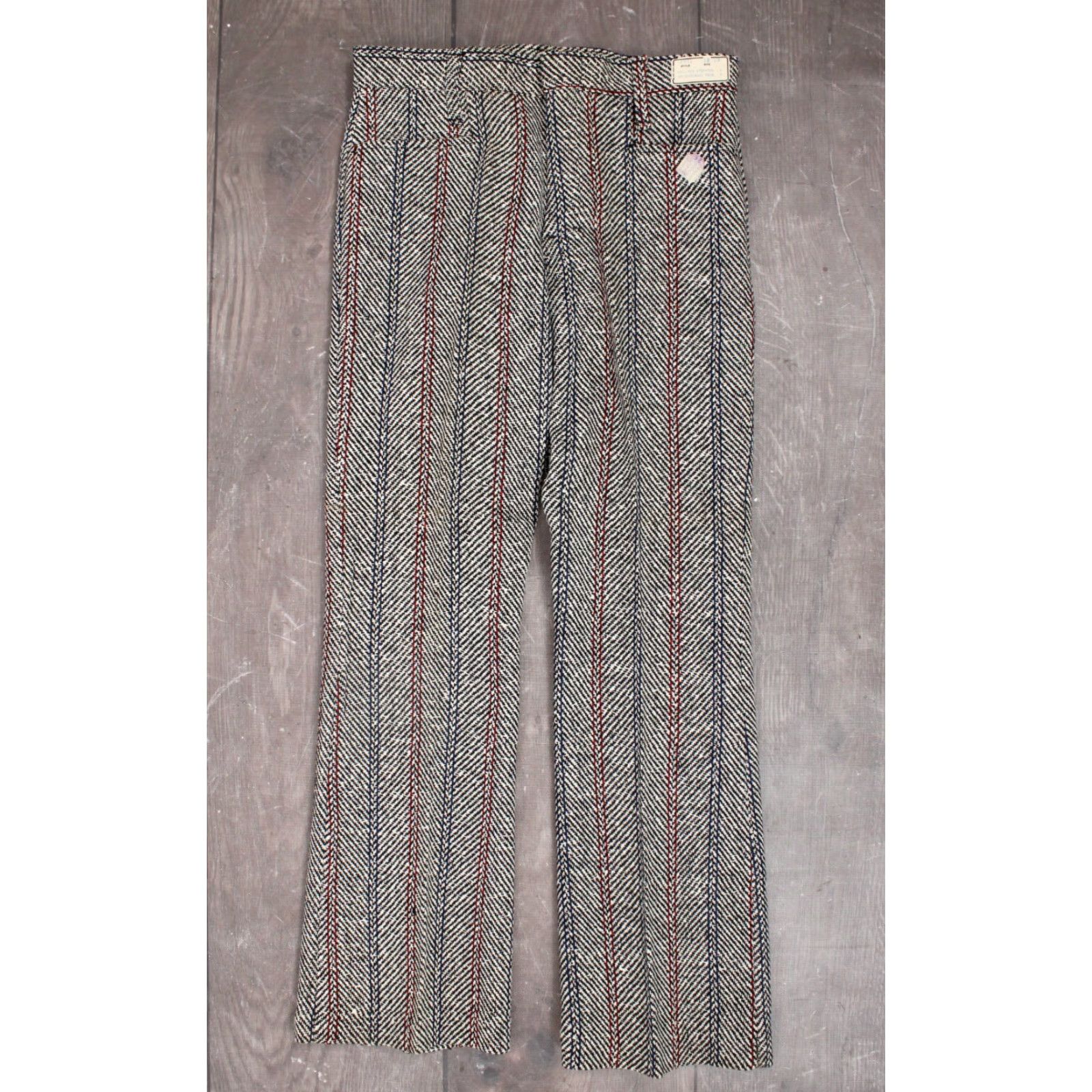 Vintage VTG 60s Boy's Vest Outfit Tweed Tunic Pants Set Black White Red Size 18 1960s Classic Vintage Boys Clothing Size 48R - 7 Thumbnail