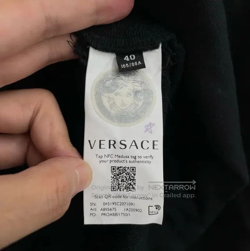 Versace Versace Black Cotton Long Sleeve Sweatshirt . Size US M / EU 48-50 / 2 - 5 Thumbnail