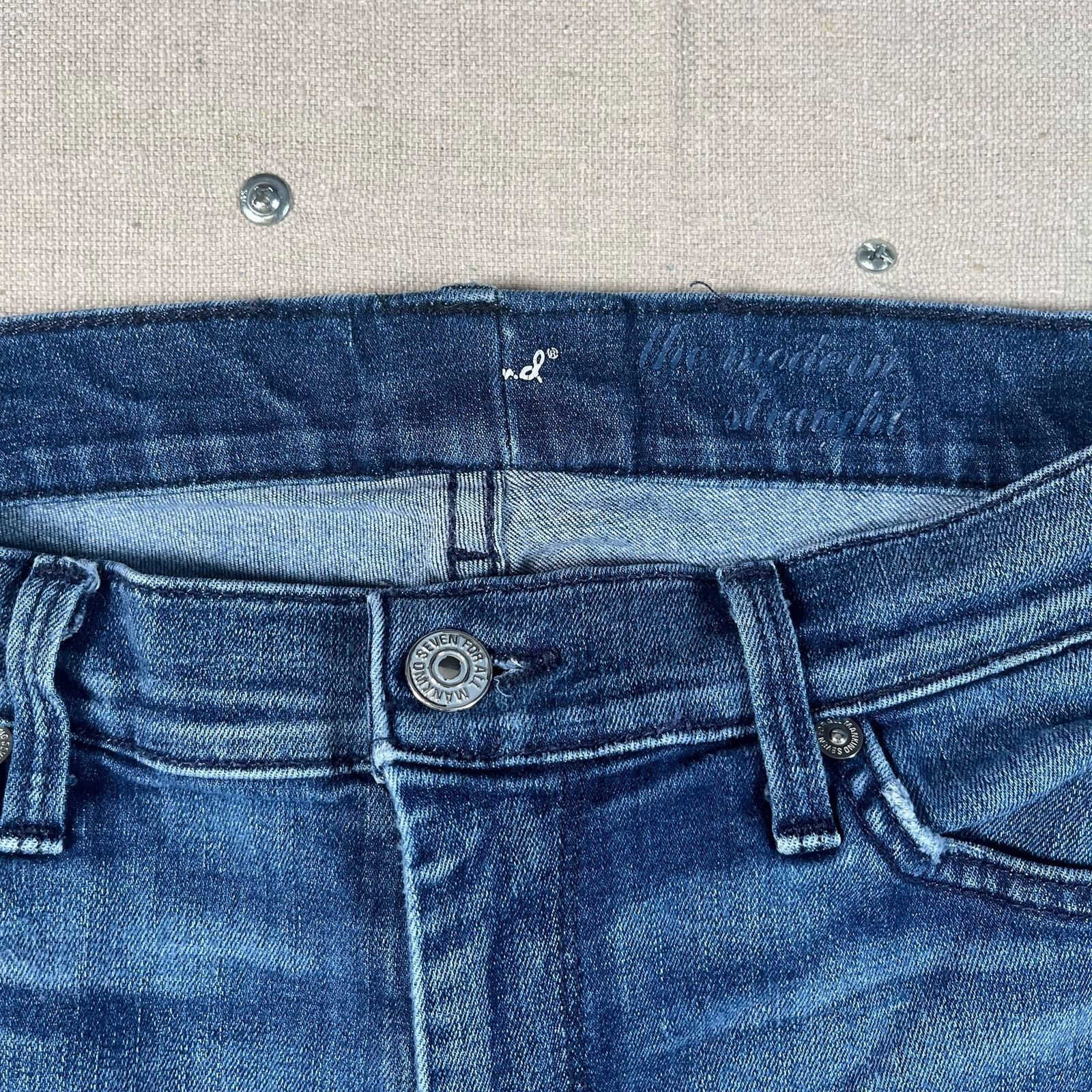 7 For All Mankind 7 For All Mankind Jeans Womens 27 Blue Modern Straight Denim Size 27" / US 4 / IT 40 - 7 Thumbnail