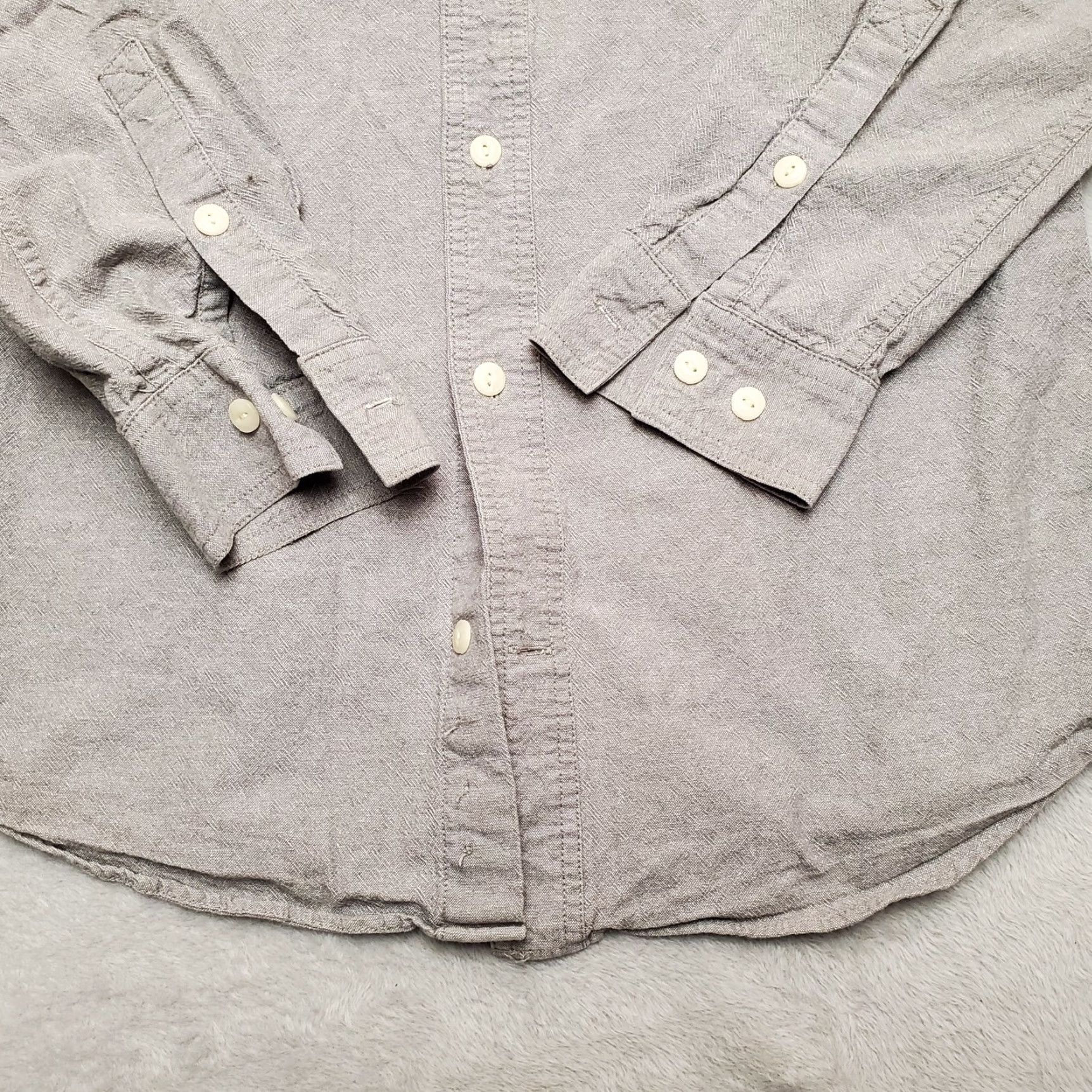 Vintage Duluth Trading 40 Grit Shirt Mens Small Gray Long Sleeve Outdoor Casual Workwear Shirt Size US S / EU 44-46 / 1 - 4 Thumbnail