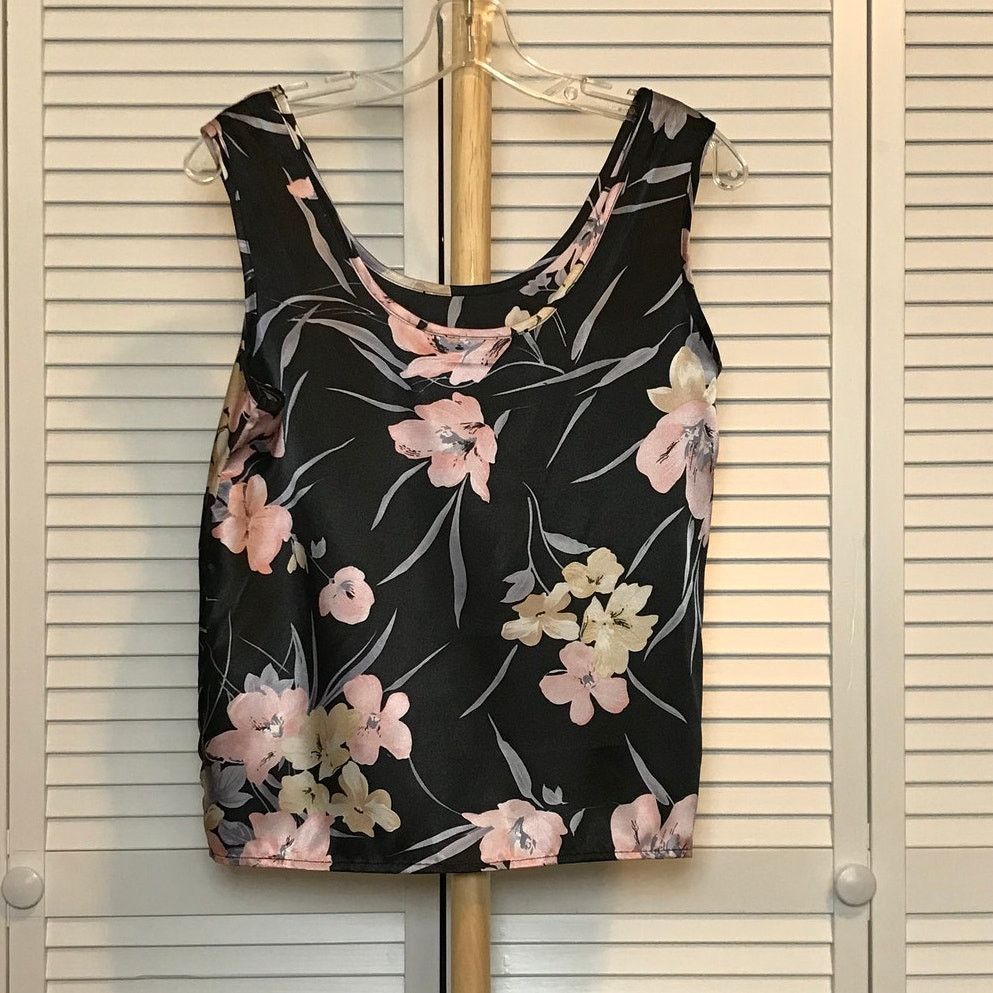 Croft & Barrow Croft & Barrow Floral Scoop Neck Sleeveless Blouse M Size M / US 6-8 / IT 42-44 - 2 Thumbnail