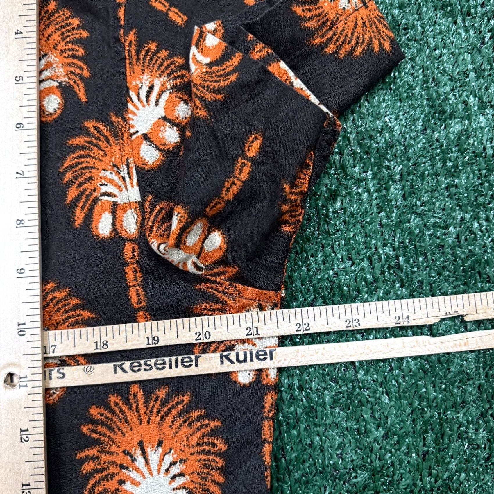Taylor Stitch Taylor Stitch Hawthorne Mirage Palm Linen Short Sleeve Button Up Men’s 40 Orange Size US 40 / EU 56 - 6 Thumbnail