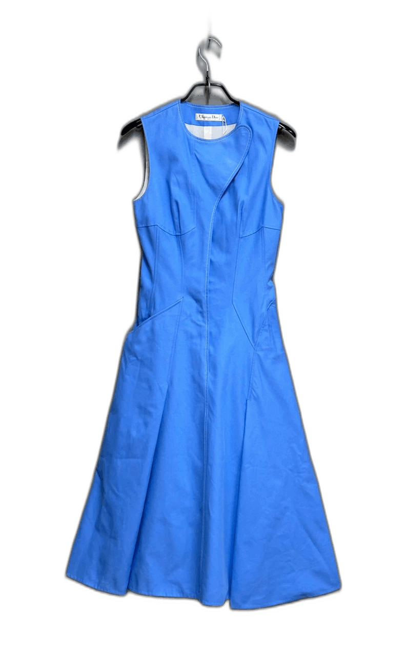 Dior Blue Sleeveless Dress by Dior Size XS / US 0-2 / IT 36-38 - 1 Thumbnail