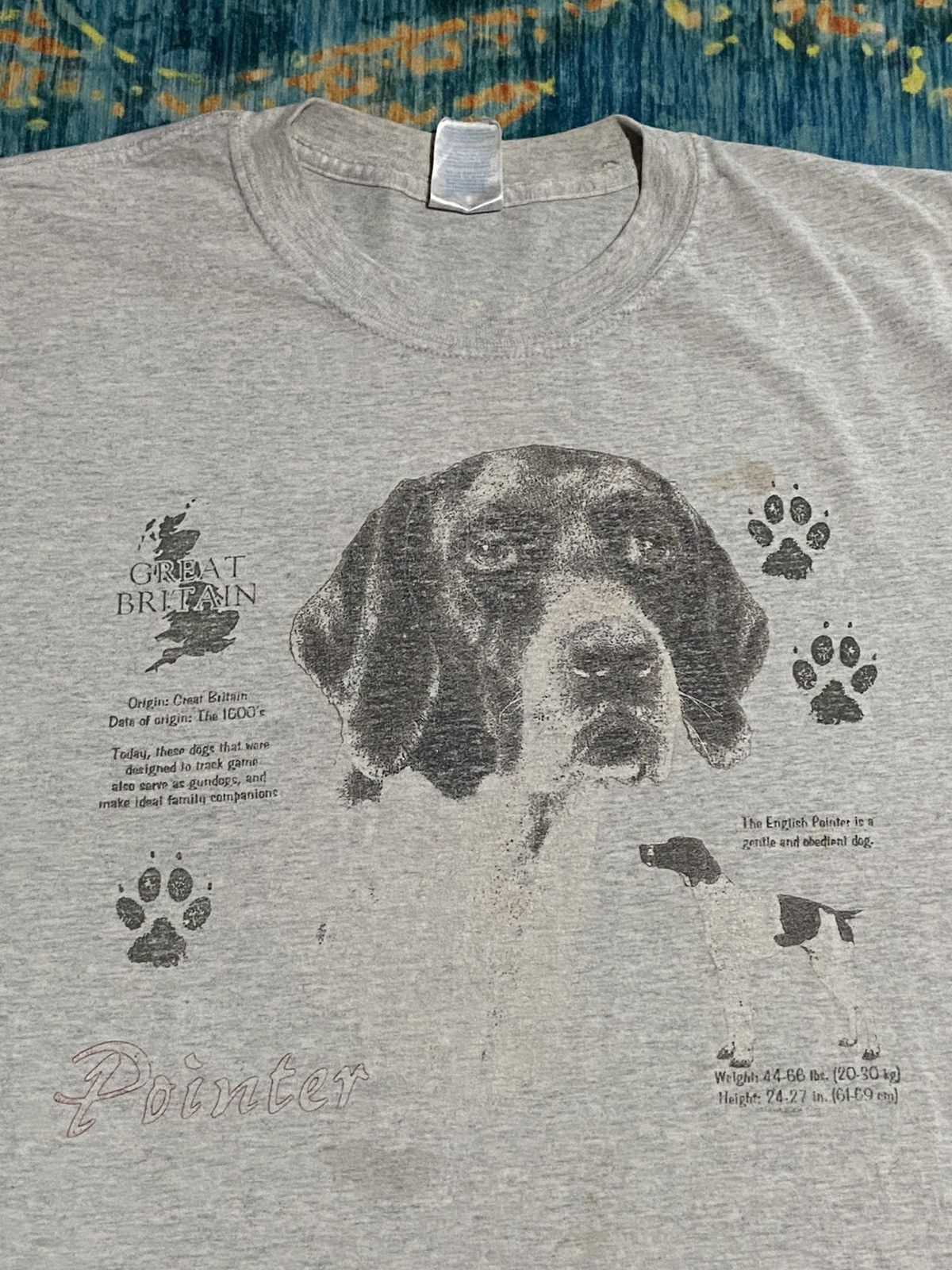 Vintage Vintage great dane history dog grey T-Shirt xl Size US XL / EU 56 / 4 - 5 Thumbnail