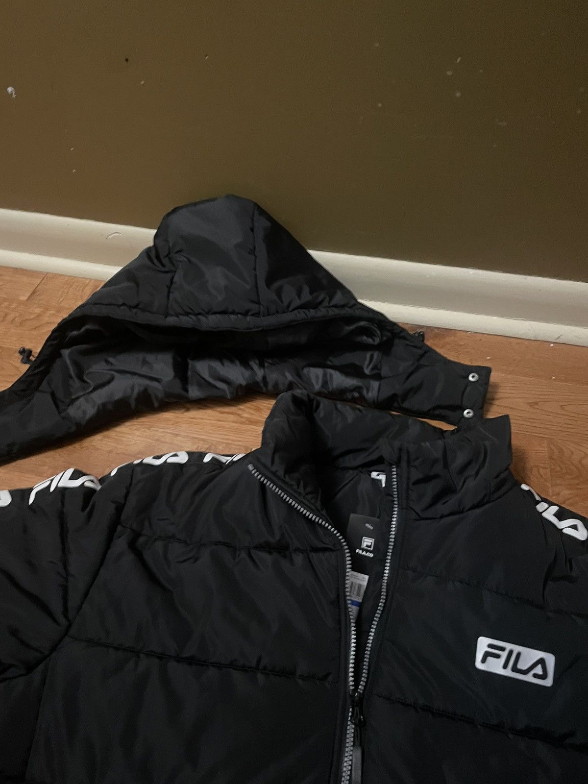 Fila Black Fila Puffer Jacket Size US XL / EU 56 / 4 - 3 Thumbnail