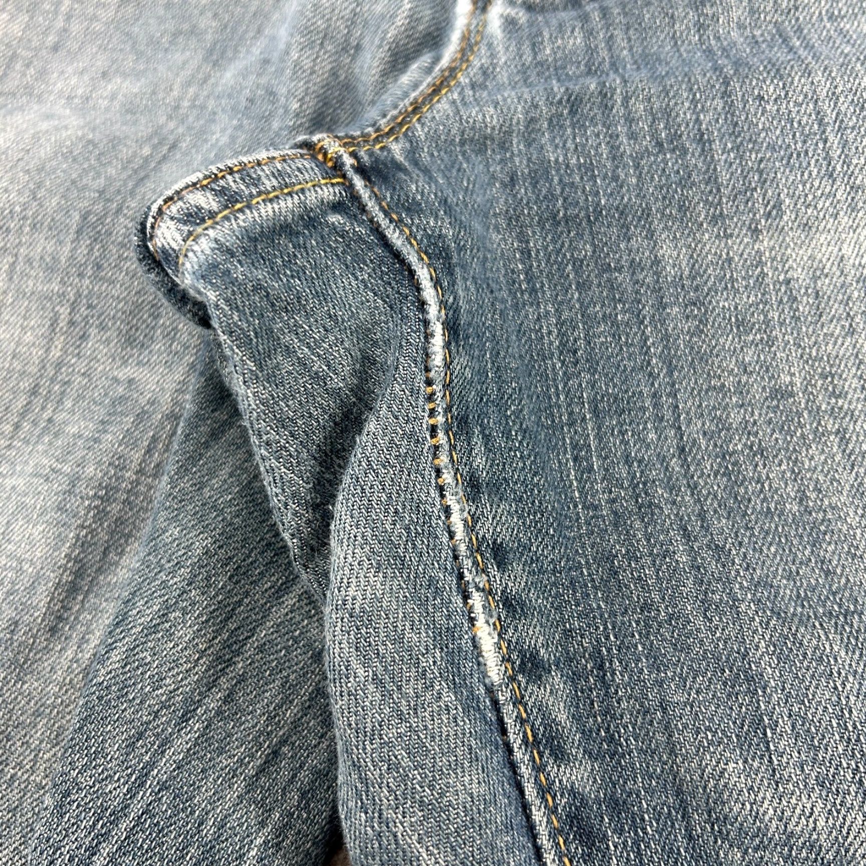 Gap VINTAGE Gap Jeans Womens 8 Blue Flare Long Lean Stretch Cotton Medium Wash Y2K Distressed 90s Retro 5-Pocket Denim Slimming Size 30" / US 8 / IT 44 - 7 Thumbnail