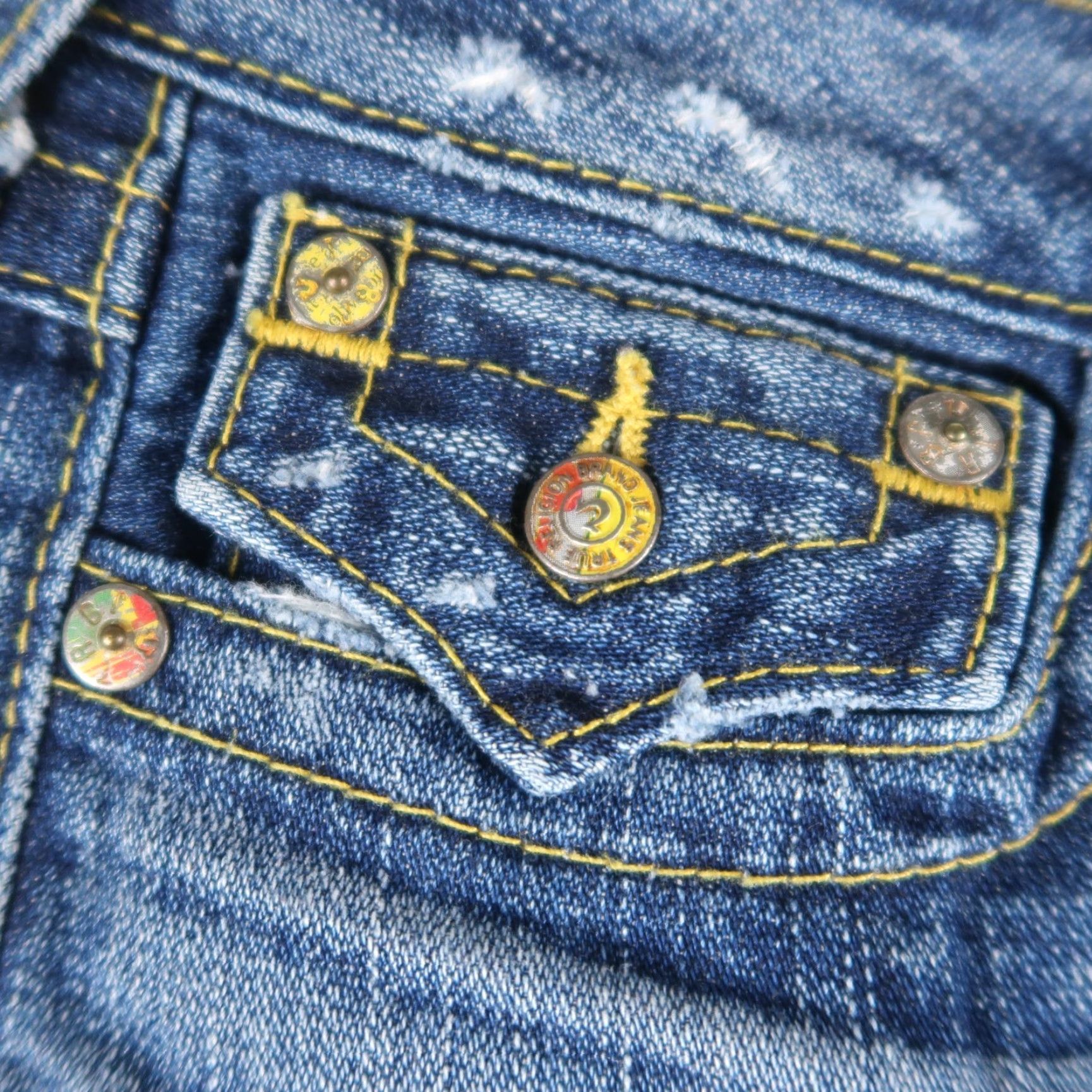 True Religion True Religion Billy Jeans Womens Size 30 Straight Leg Low Rise Flap Size 30" / US 8 / IT 44 - 6 Thumbnail
