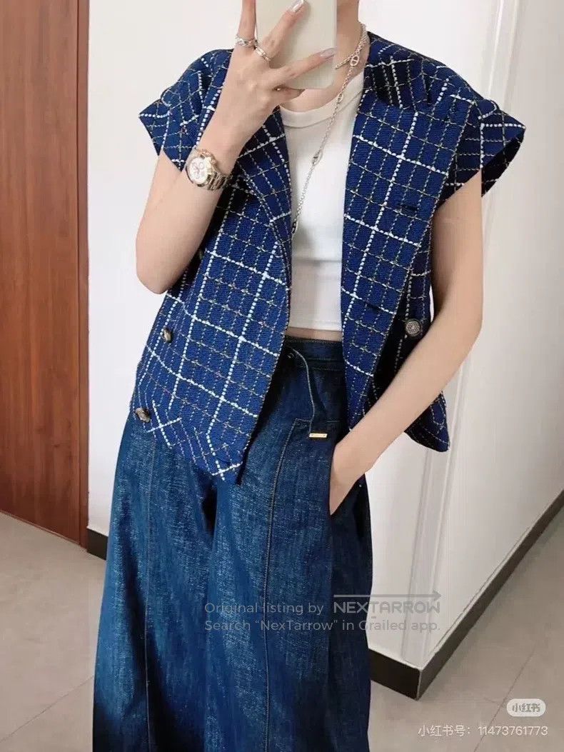 Chanel Chanel Blue tweed vest Size XS / US 0-2 / IT 36-38 - 7 Thumbnail