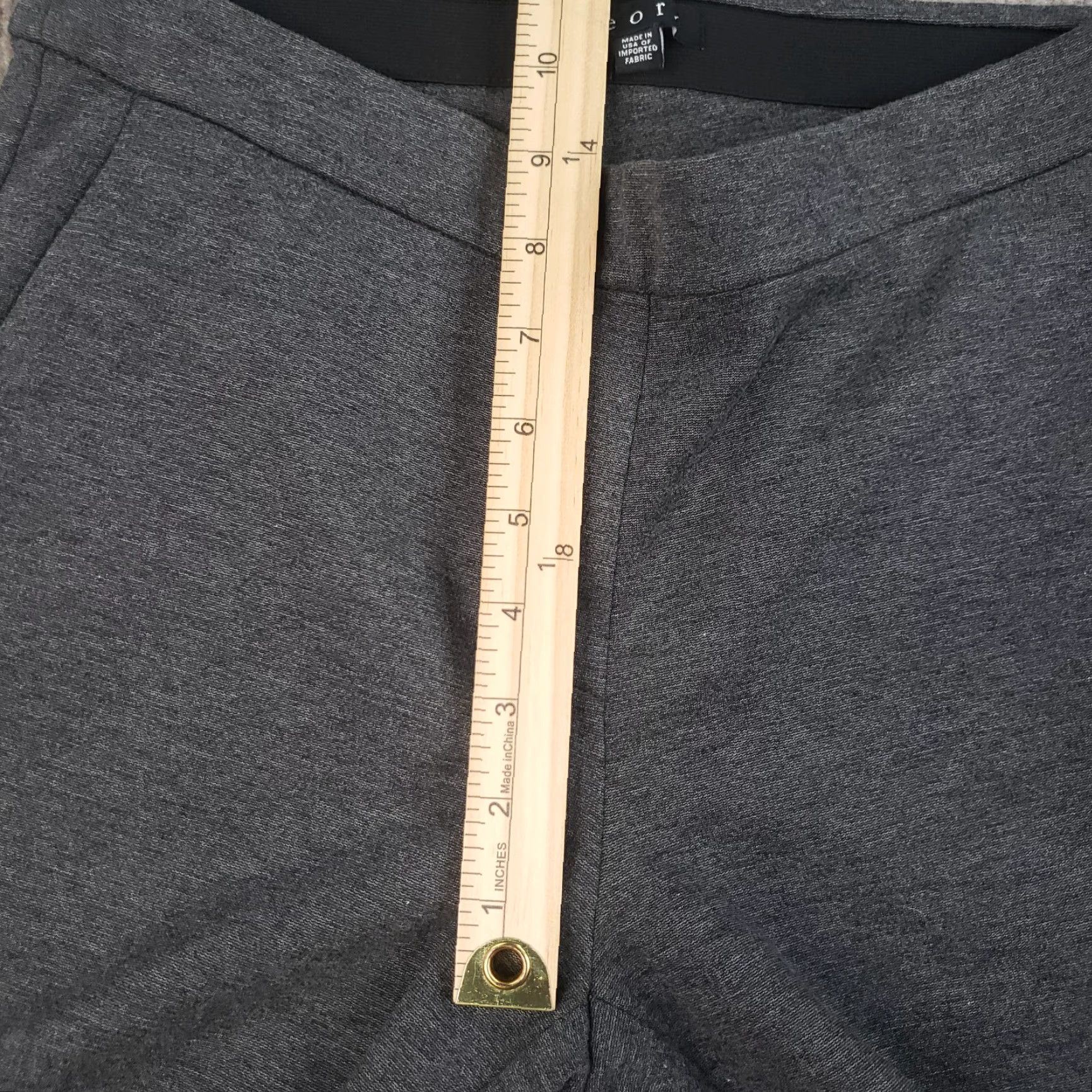 Theory Theory Pants Womens Size 0 Gray Ankle Straight Pant Office Casual Comfort Stretch Z Size 27" / US 4 / IT 40 - 7 Thumbnail