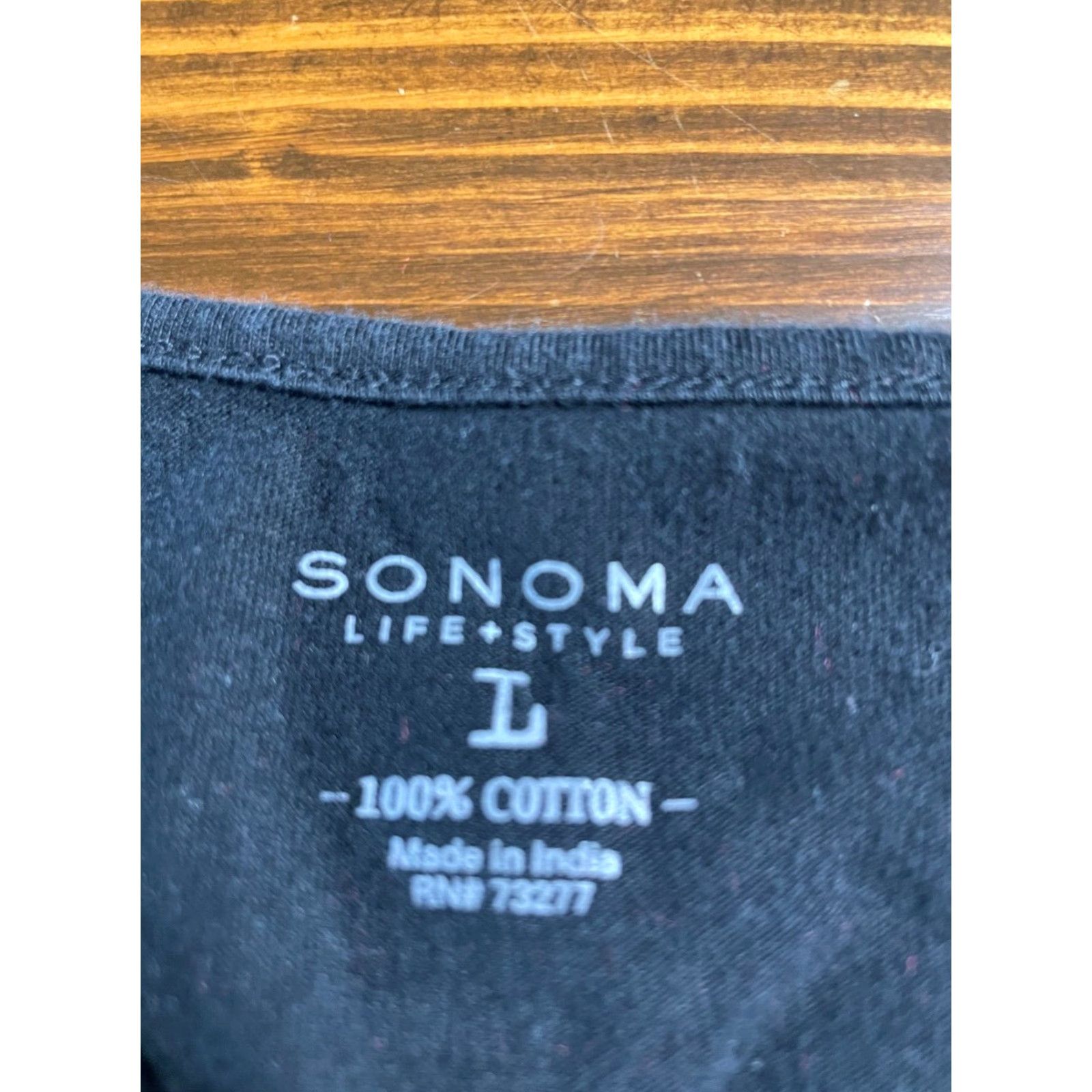 Alife Sonoma Shirt Women's Large Black Pullover ¾ Sleeve Life + Style Regular Size Large Womens Crewneck? Size L / US 10 / IT 46 - 3 Thumbnail