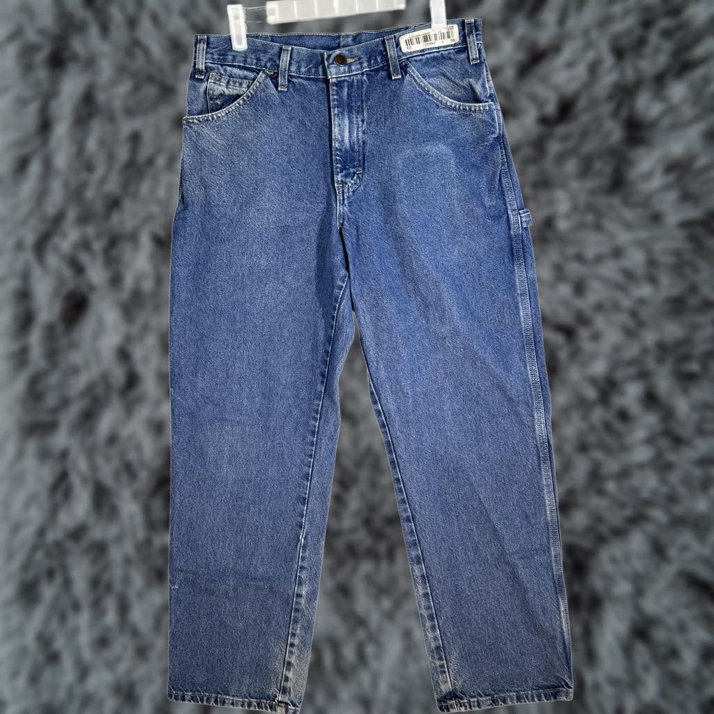 Dickies Dickies Carpenter Jeans Mens 36x30 Blue Denim Workwear 100% Cotton W918 Regular Rise 5-Pocket USA 90s Mens Size US 36 / EU 52 - 1 Thumbnail