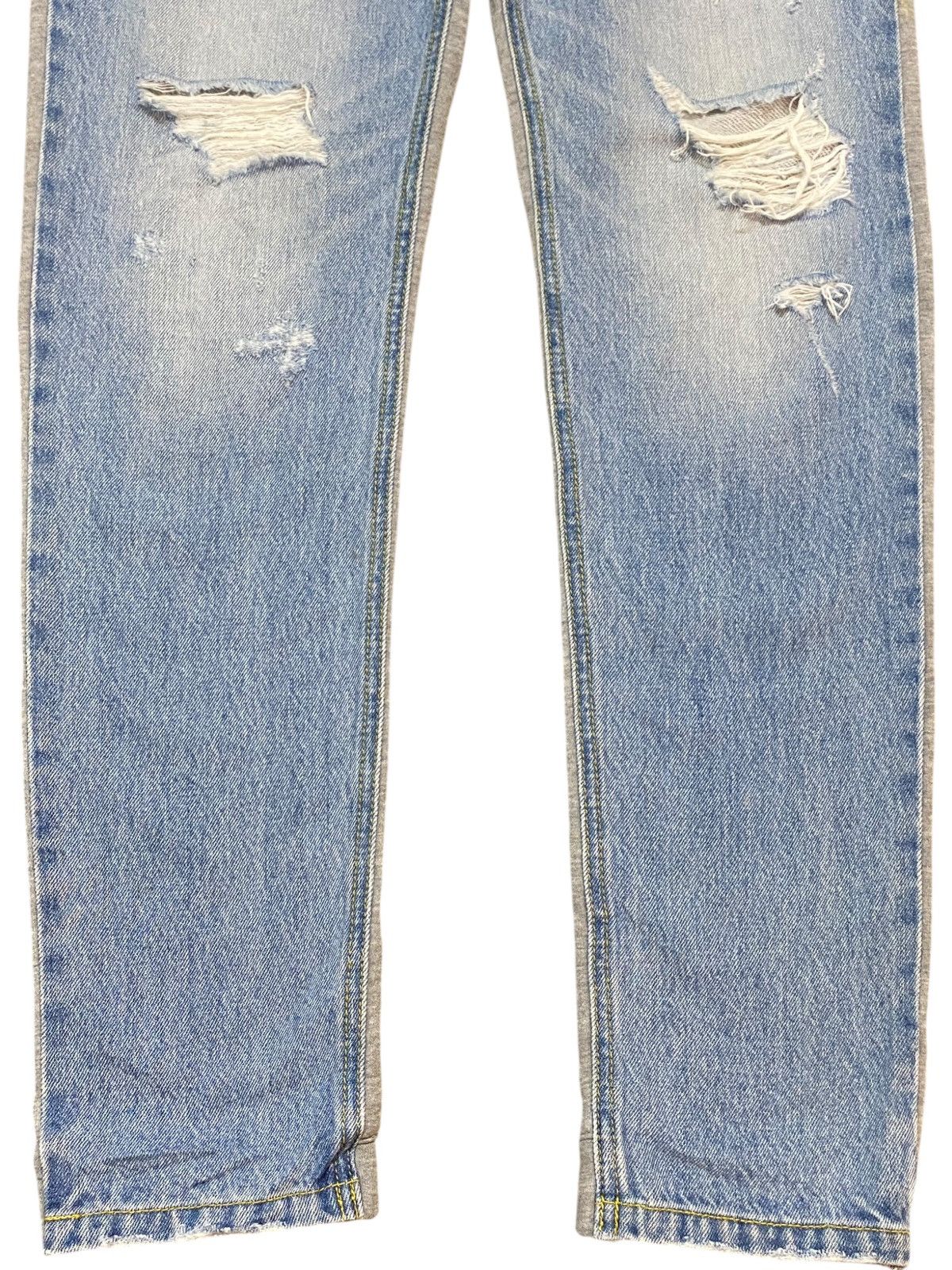Japanese Brand Vintage Custom Rodeo Crowns Ripped Half Jean Half Pants Size US 30 / EU 46 - 7 Thumbnail