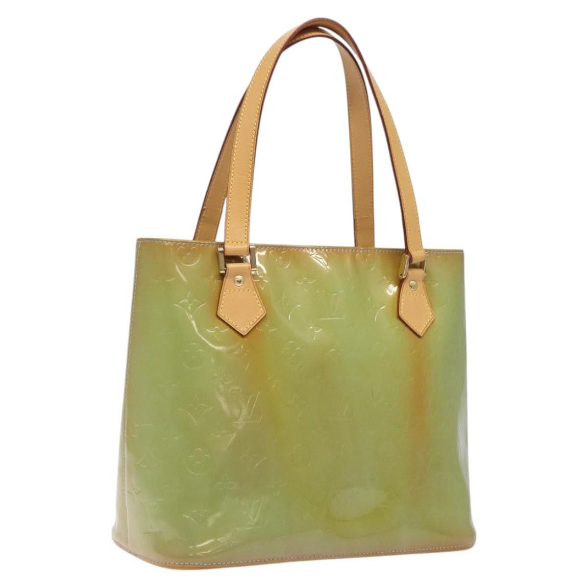 Louis Vuitton LOUIS VUITTON Monogram Vernis Houston Hand Bag Baby Blue Size ONE SIZE - 1 Thumbnail