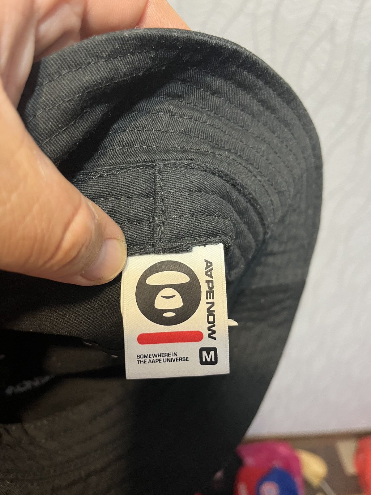 Aape Aape by a Bathing Ape Bucket Logo Black Hat Size ONE SIZE - 7 Thumbnail