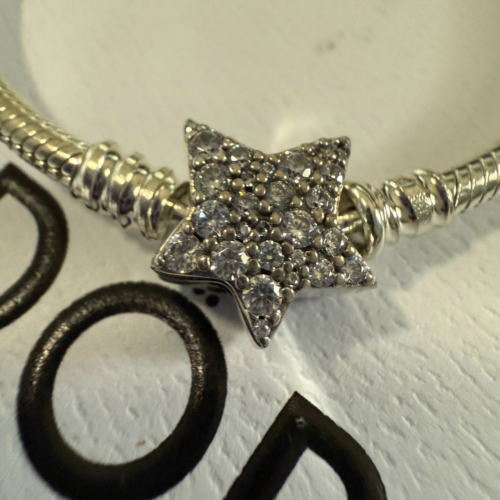 pandora Authentic Pandora Sparkling Star Sterling Silver Snake Chain Size ONE SIZE - 7 Thumbnail