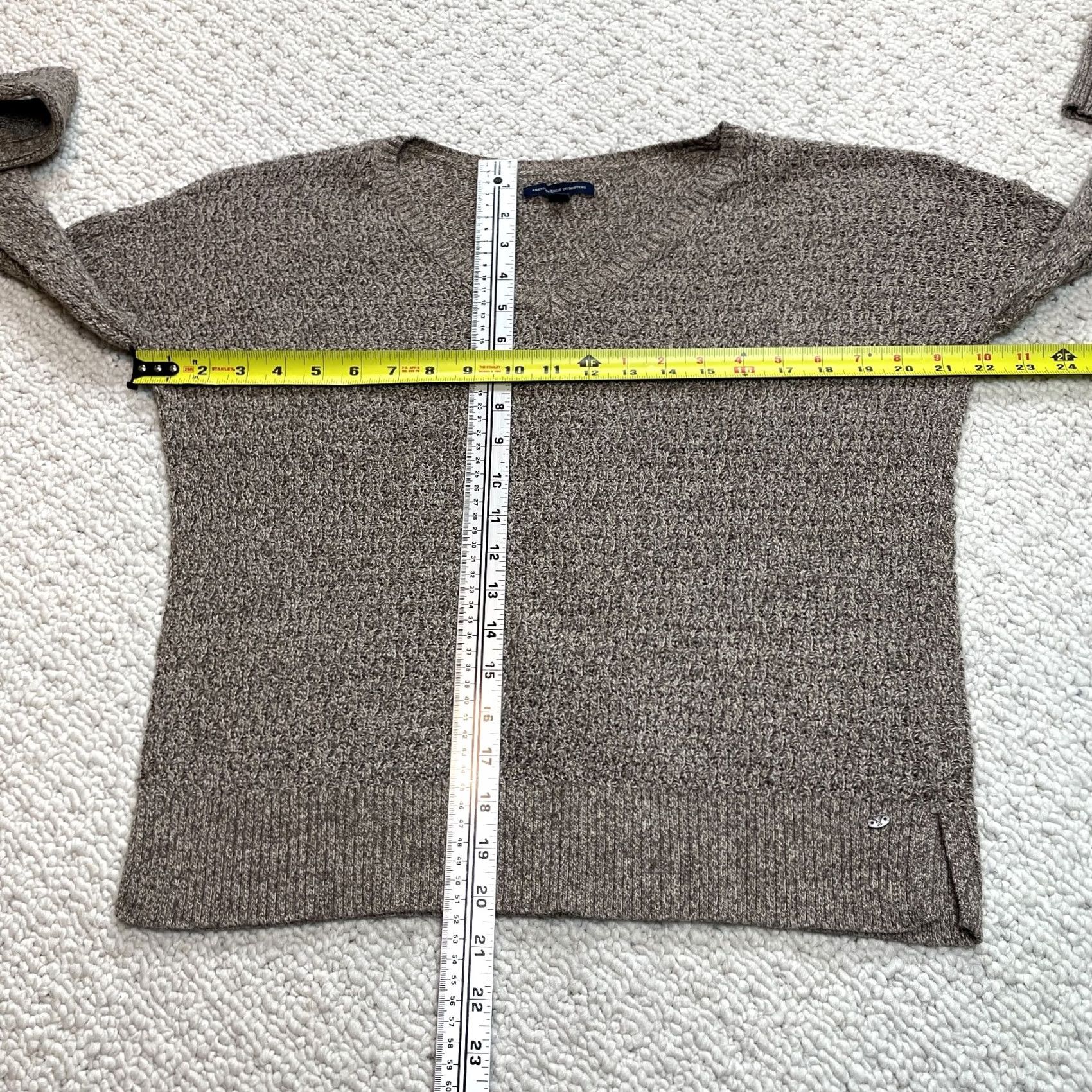 American Eagle Outfitters VINTAGE American Eagle Outfitters Sweater Womens S Blue Pullover Knit Cable-Knit Round Neck Long Sleeve Regular Jersey Top Winter Love 60s? Size S / US 4 / IT 40 - 5 Thumbnail