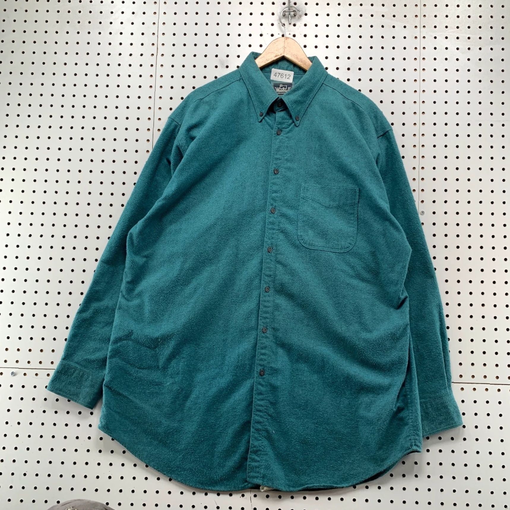 Vintage Woolrich Button-Up Shirt Mens XL Teal Long Sleeve Heavyweight Workwear USA Size US XL / EU 56 / 4 - 2 Thumbnail